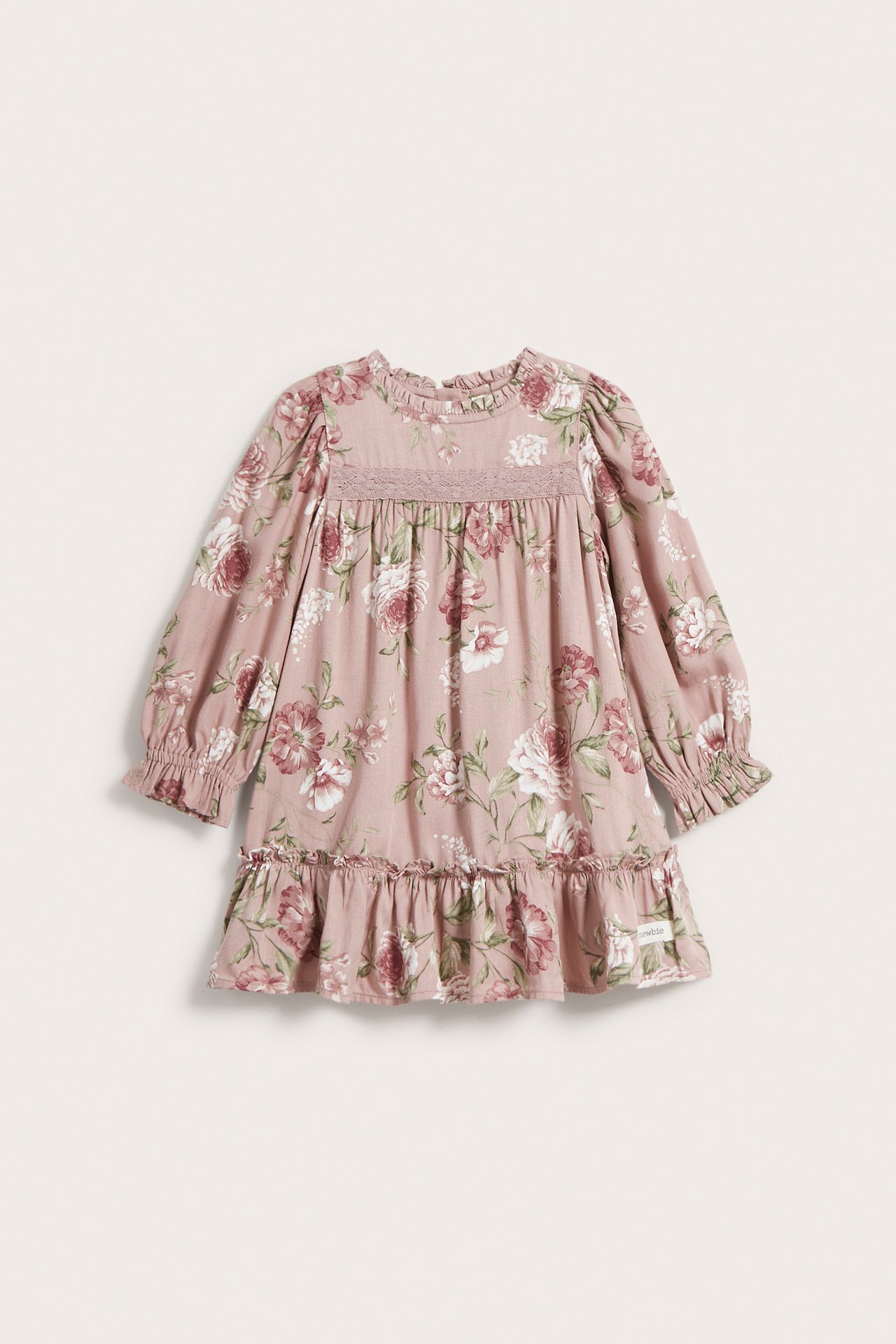 Kleid aus Viskose mit Blumenmuster - Rosa - 2