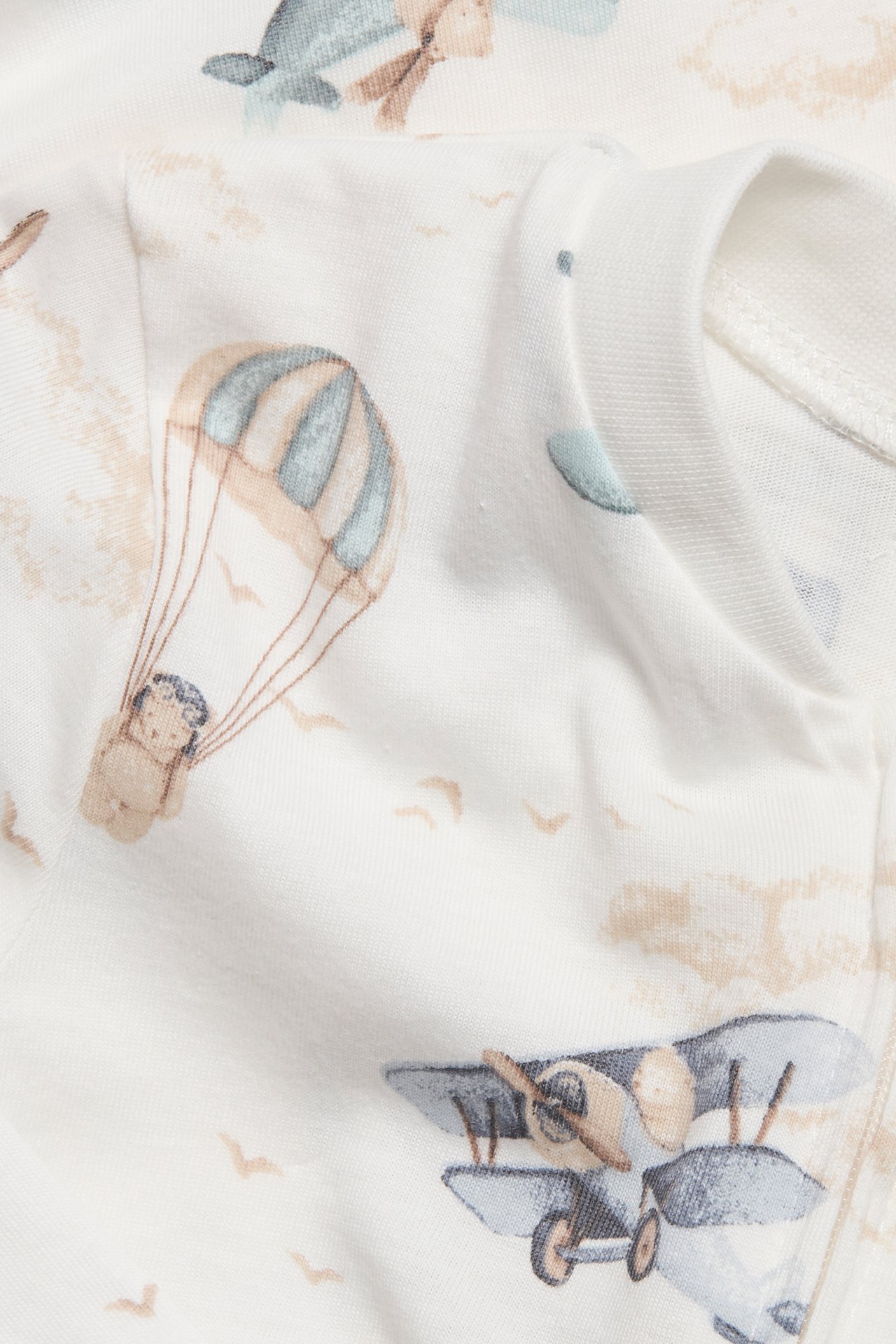 Teddy bears & airplanes sleepsuit - Off-white - 1