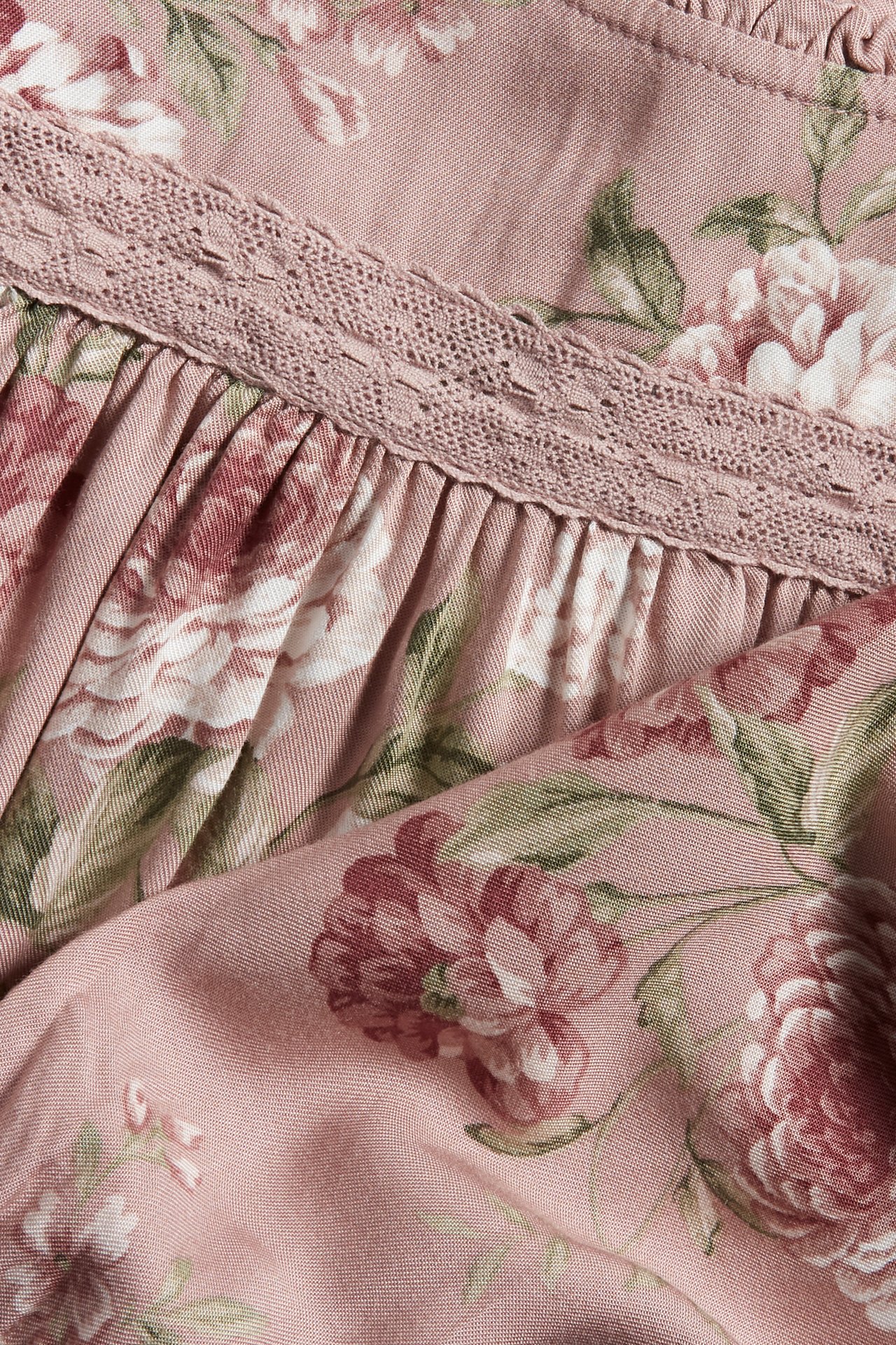 Kleid aus Viskose mit Blumenmuster - Rosa - 1