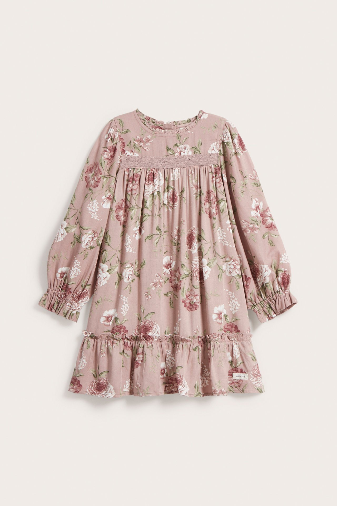 Kleid aus Viskose mit Blumenmuster - Rosa - 2