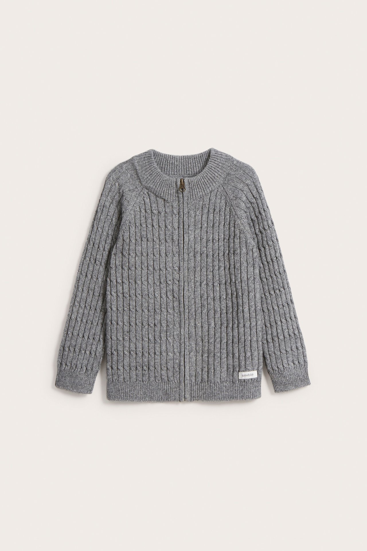 Cable-knit zip