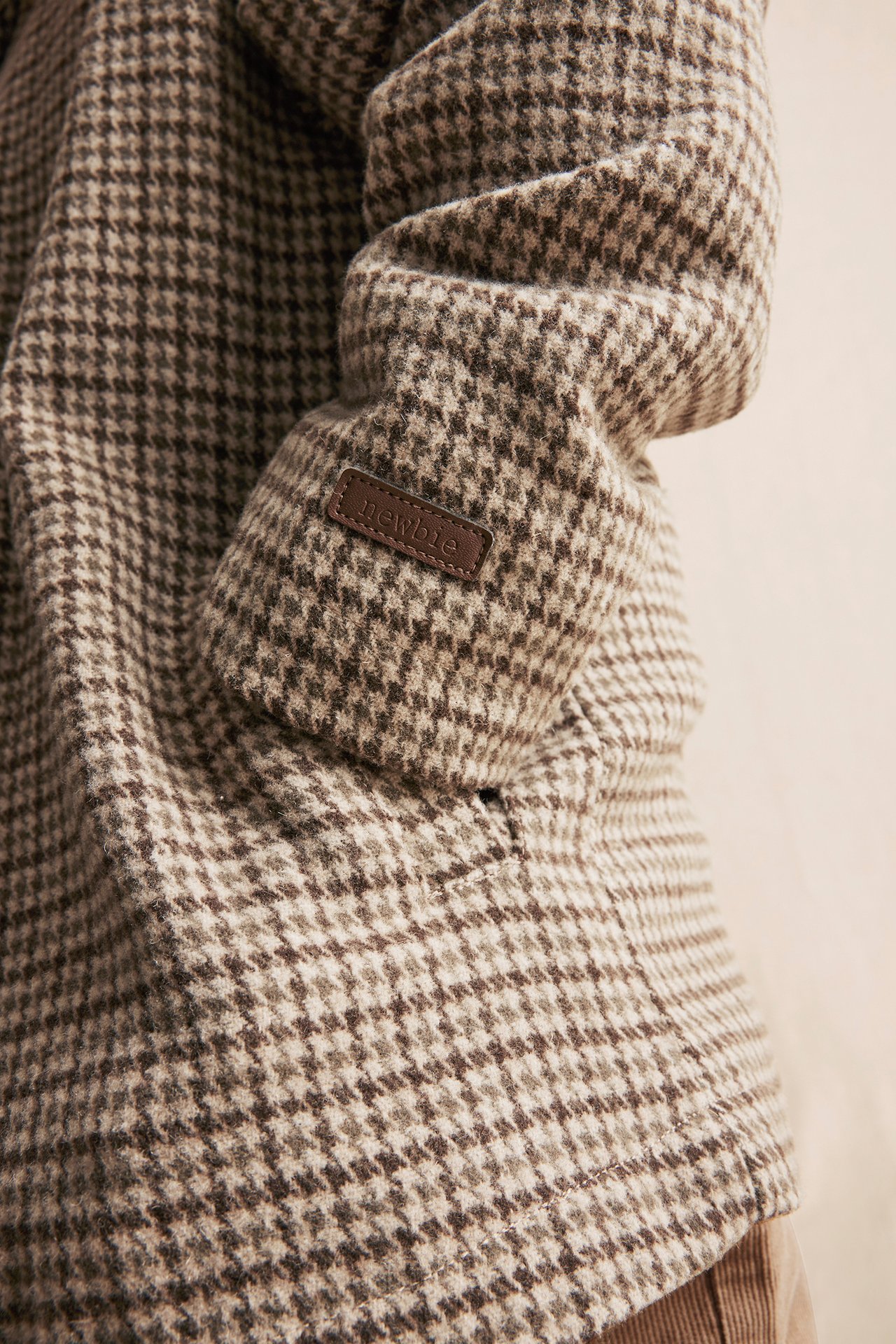 Houndstooth patterned car coat - Brown - 6