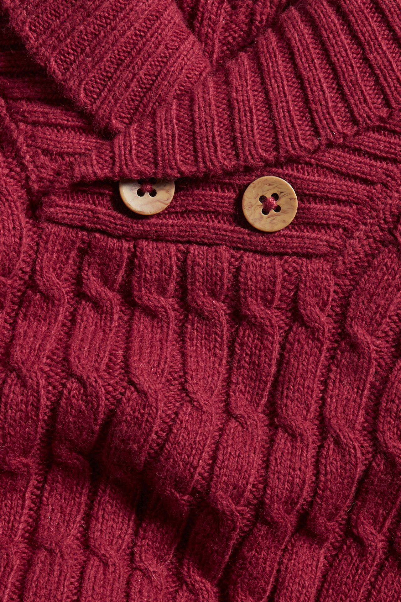 Knitted jumper in a wool blend - Red - 4