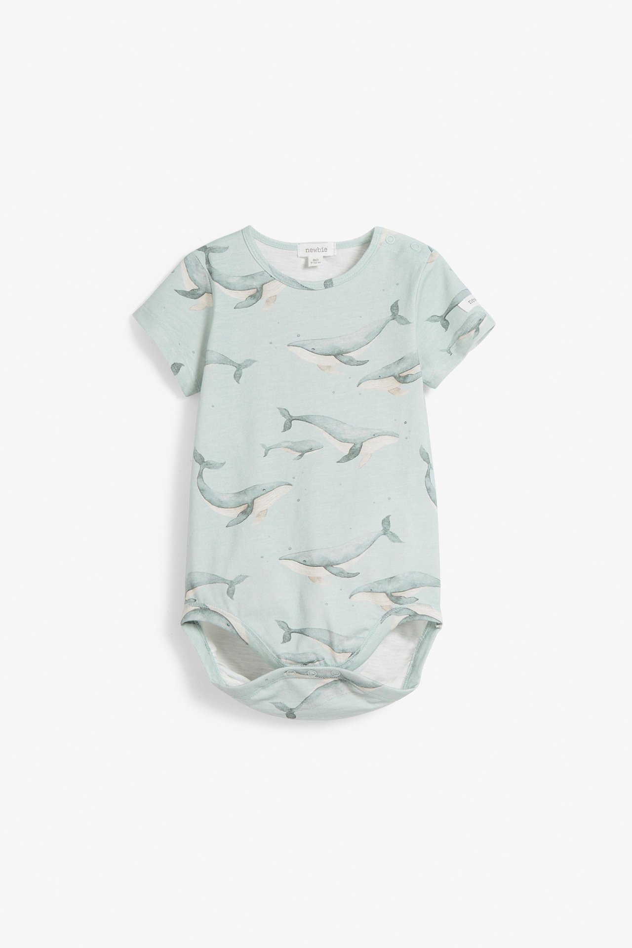 Whale print bodysuit - Green - 2