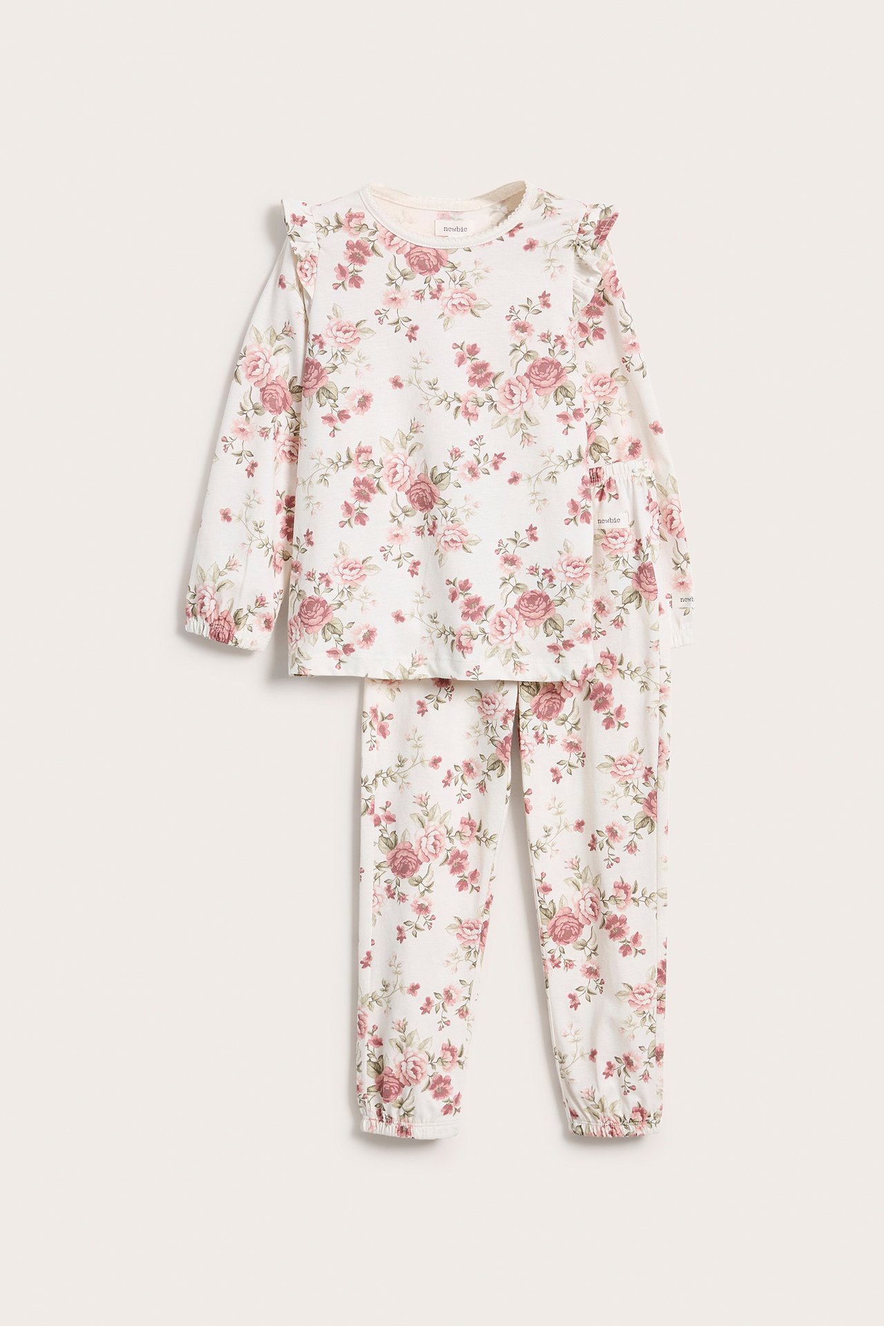 Pyjama-Set mit Rosenmuster - Naturweiß - 2