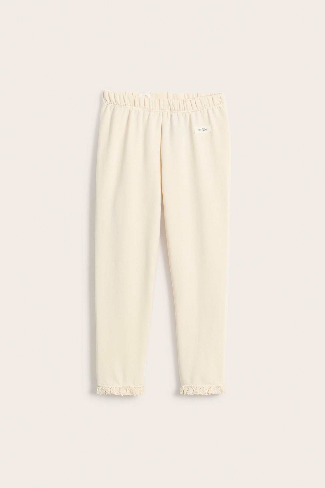 Leggings with lace - Light beige - 2