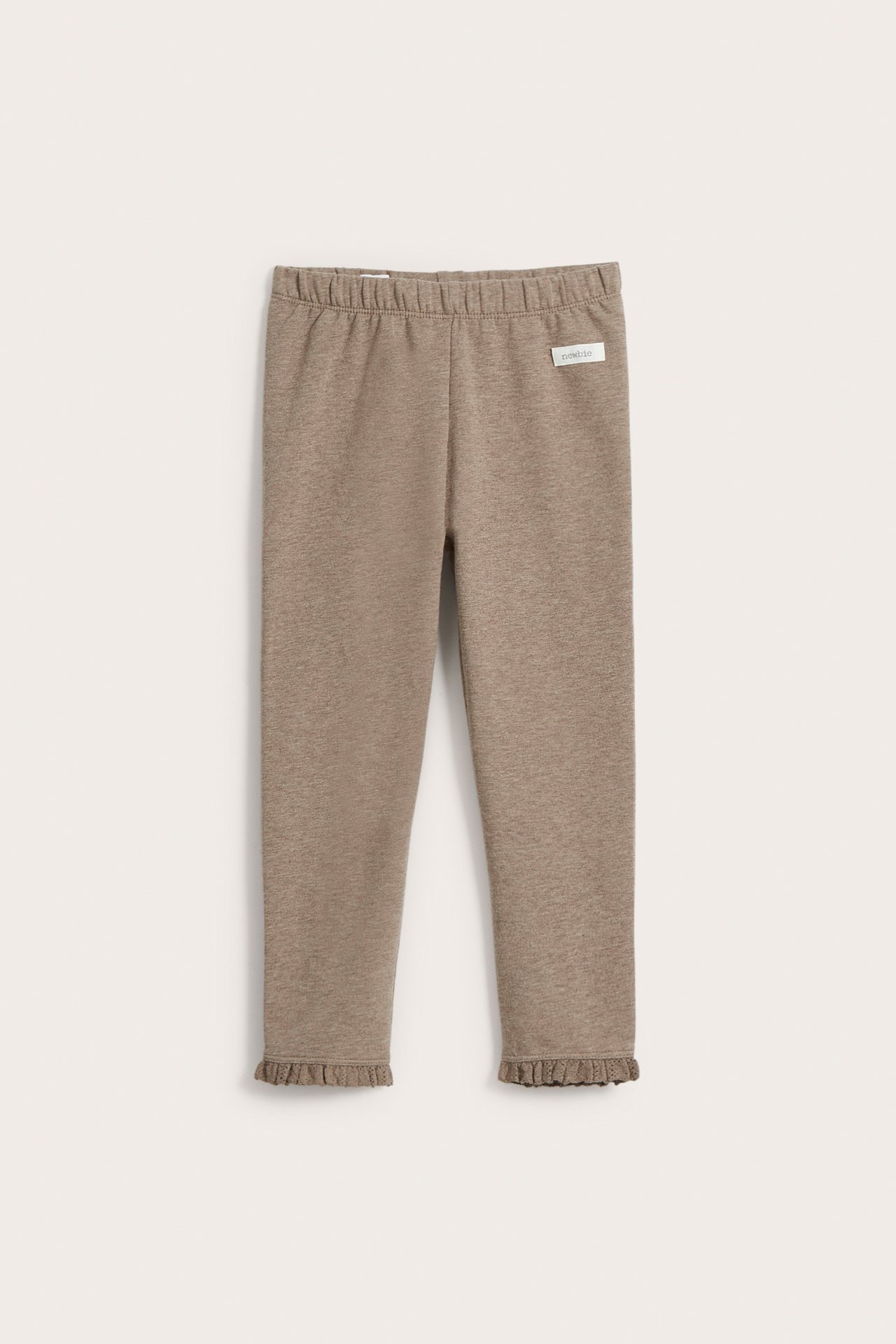 Leggings mit Spitze - Beige meliert - 2