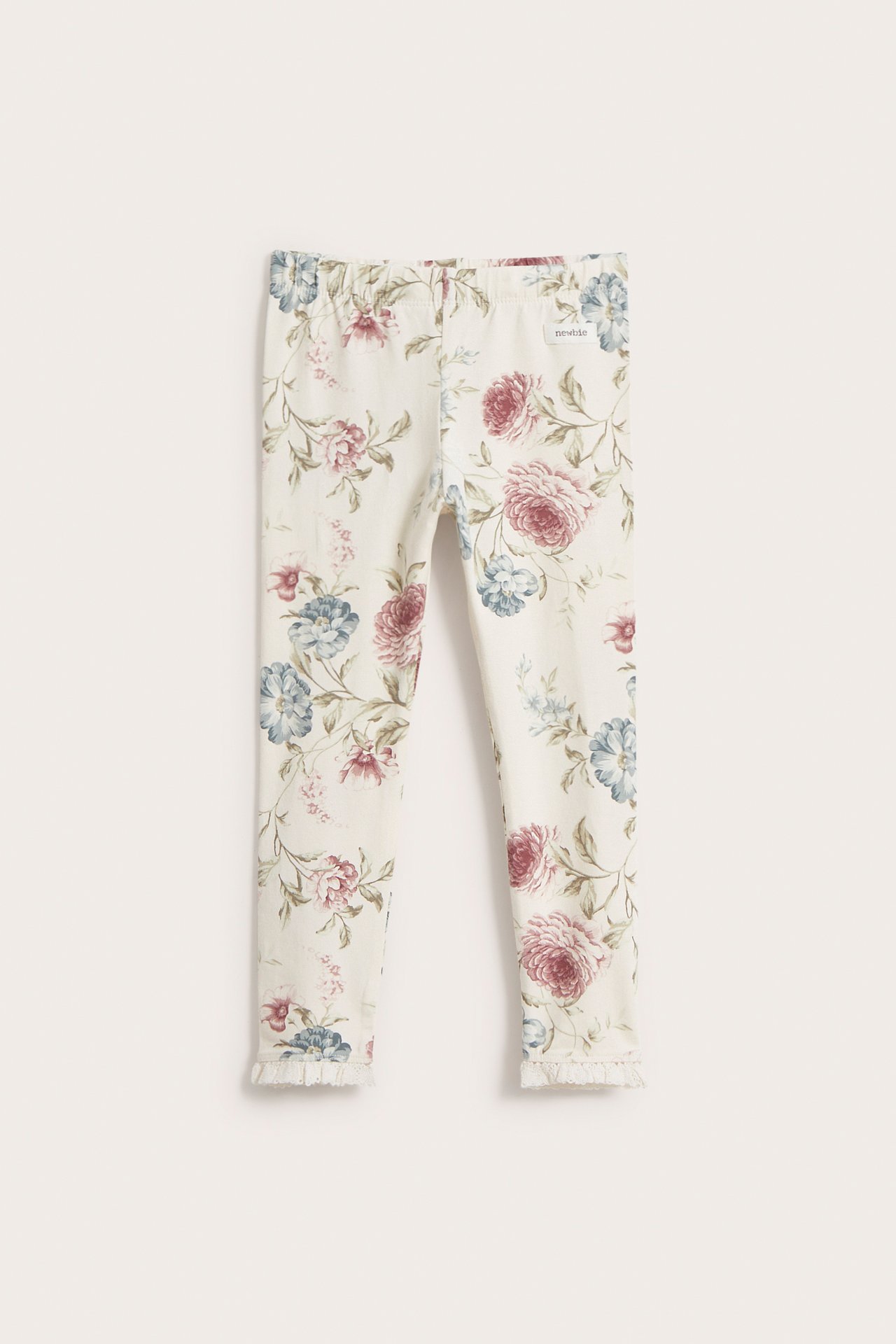 Leggings aus Baumwolljersey mit Blumenmuster - Naturweiß - 2