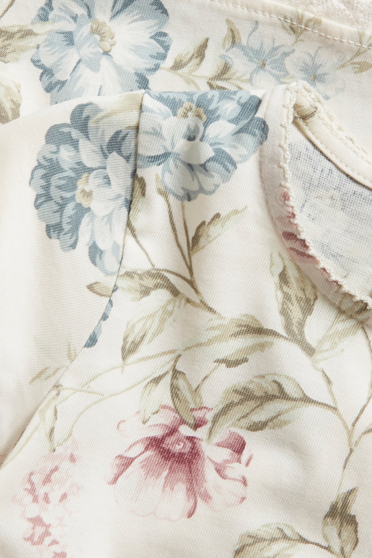 Kleid aus Baumwolljersey mit Blumenmuster - Naturweiß - 1