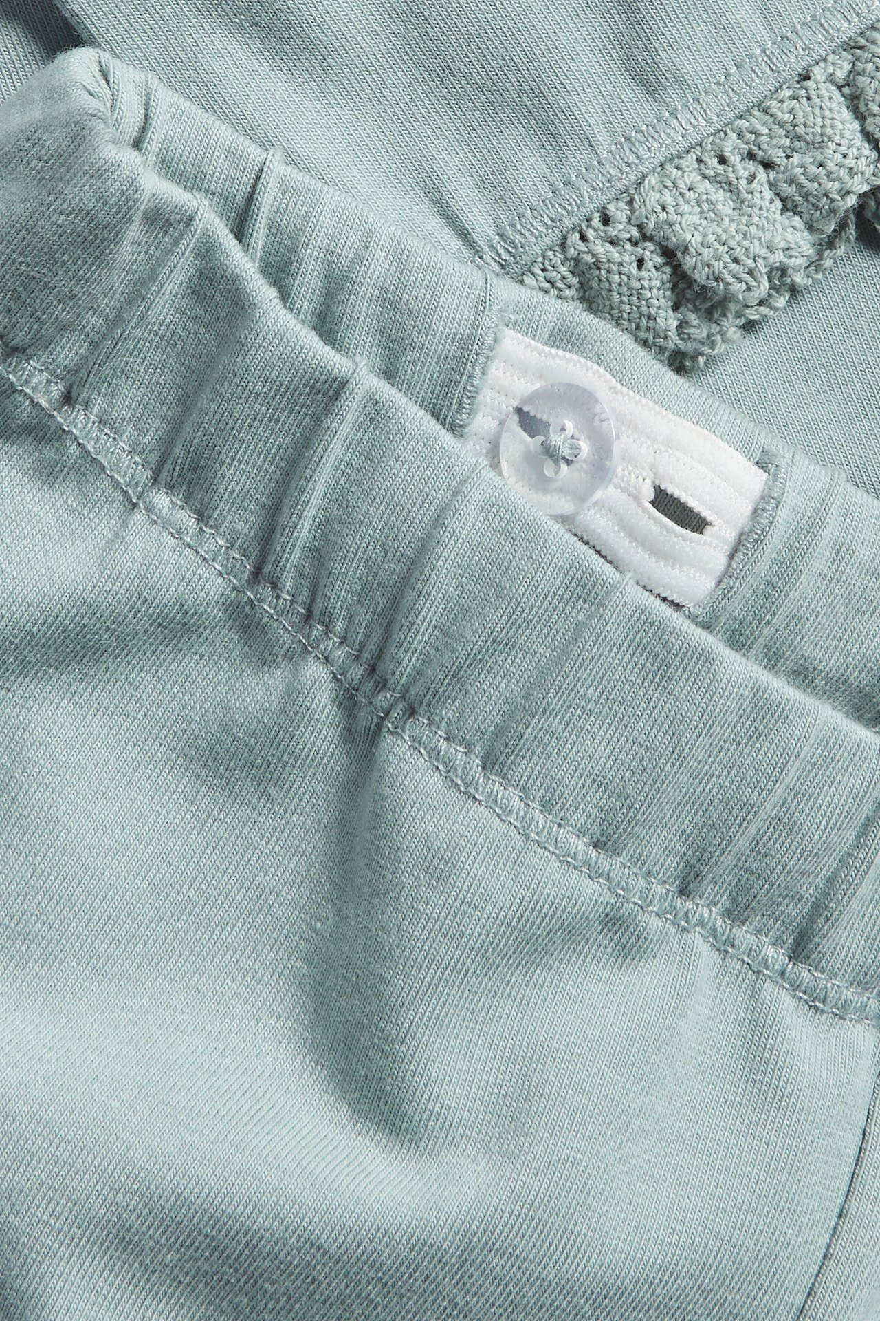 Basic-Leggings mit Spitze - Türkis - 1