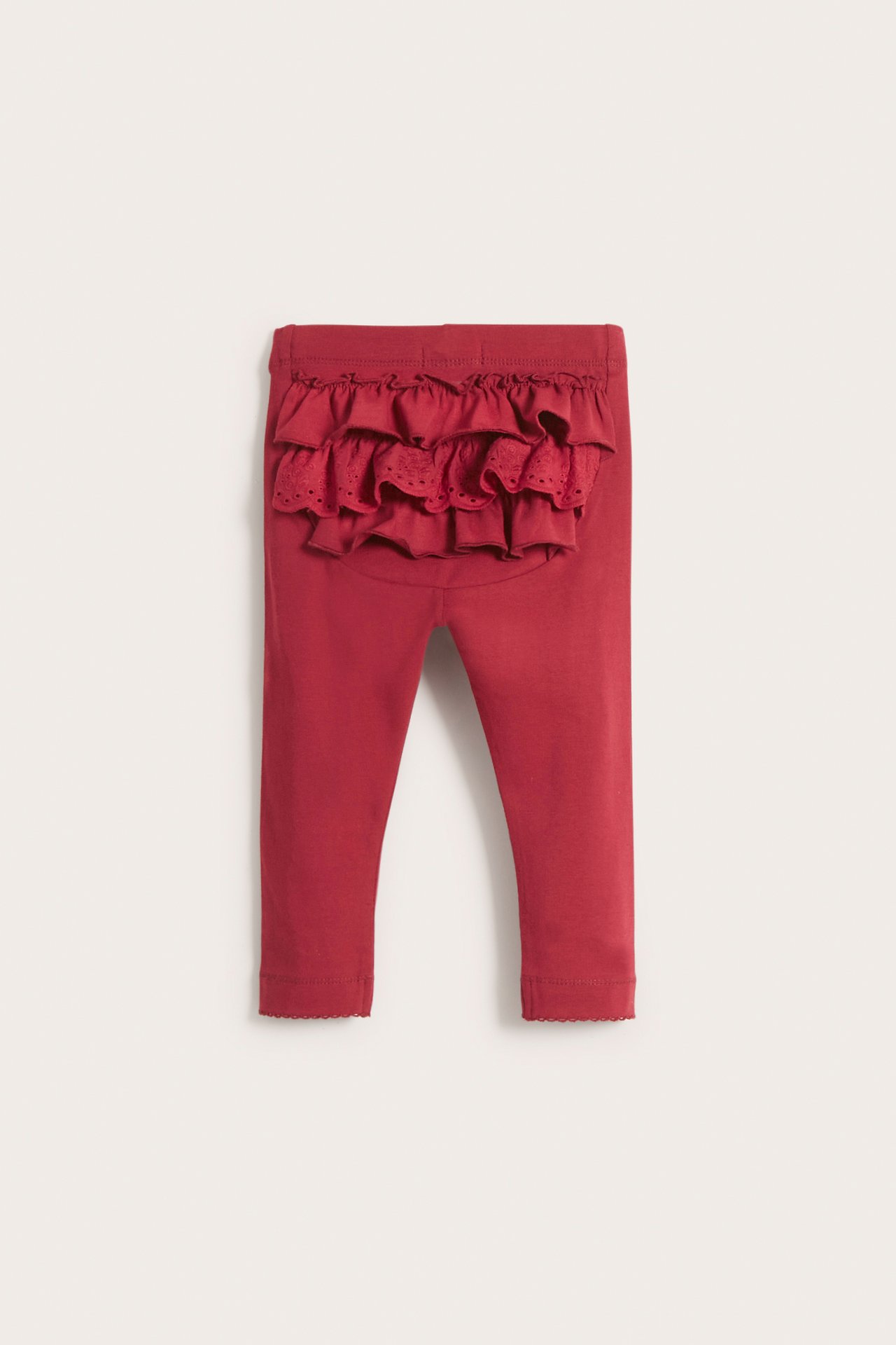 Leggings mit Rüschen - Rot - 2