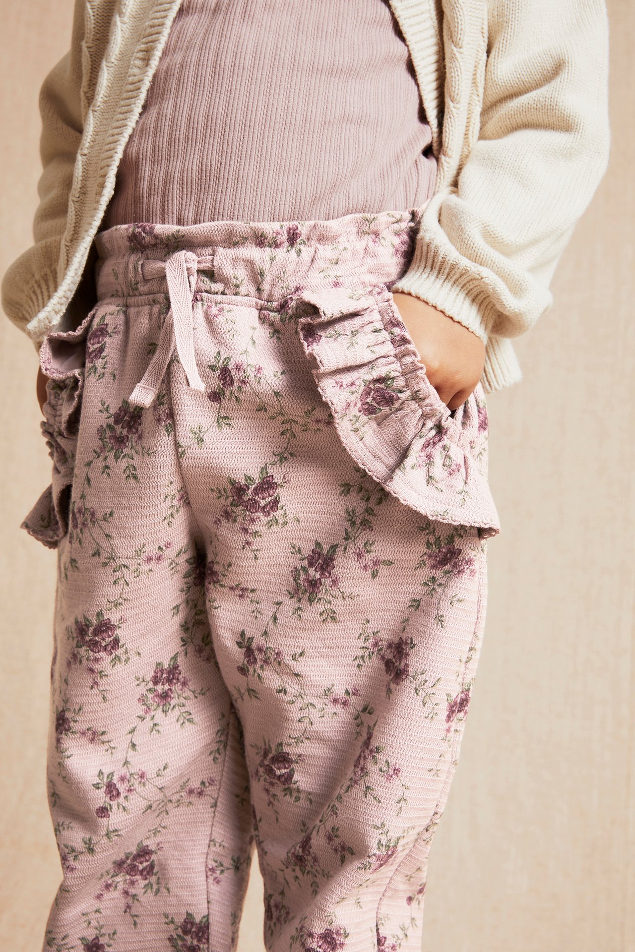 Floral zigzag joggers - Pink - 2