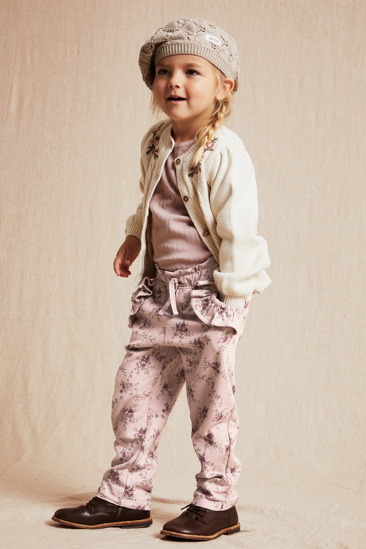 Floral zigzag joggers - Pink - 1