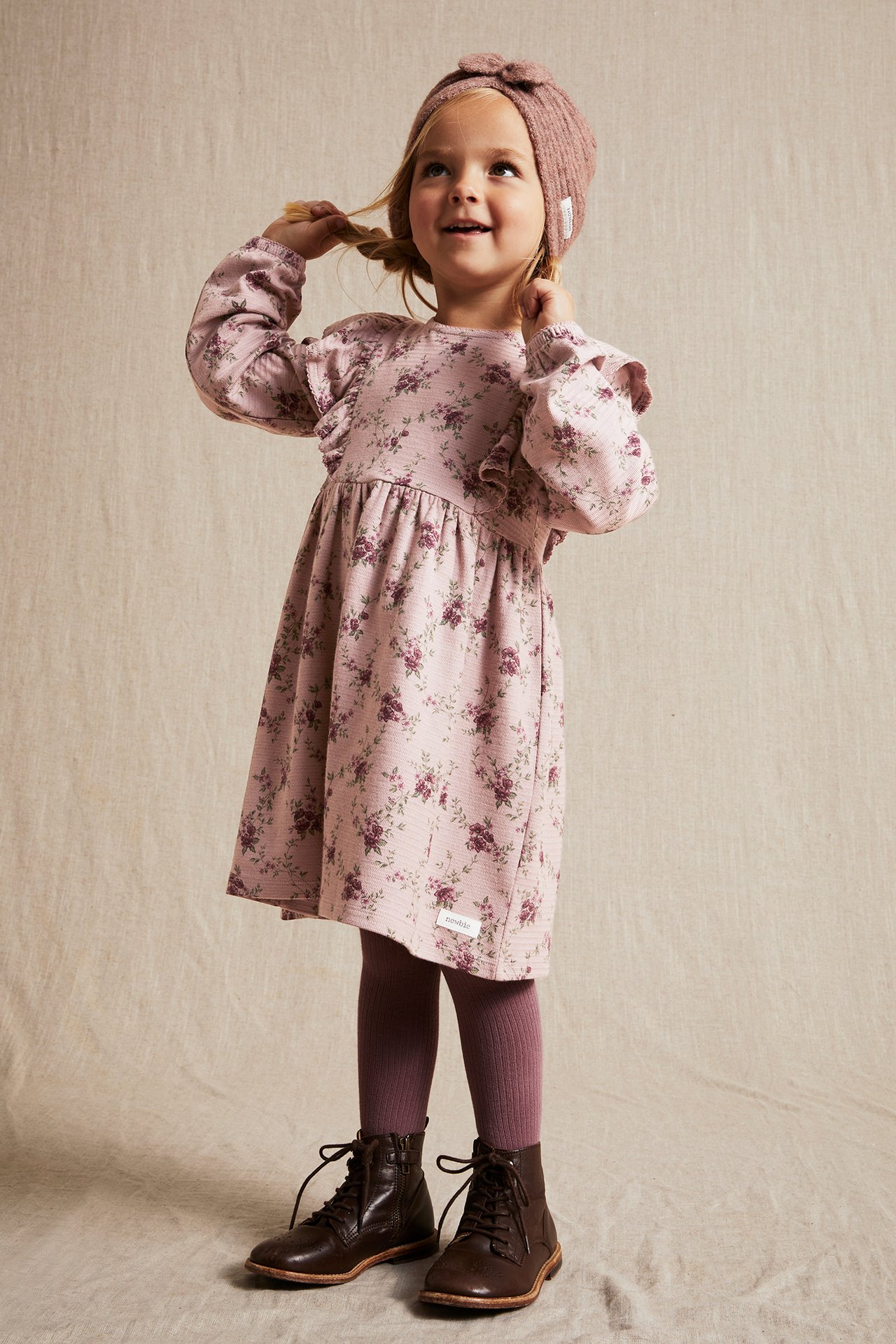 Floral zigzag dress - Pink - 1