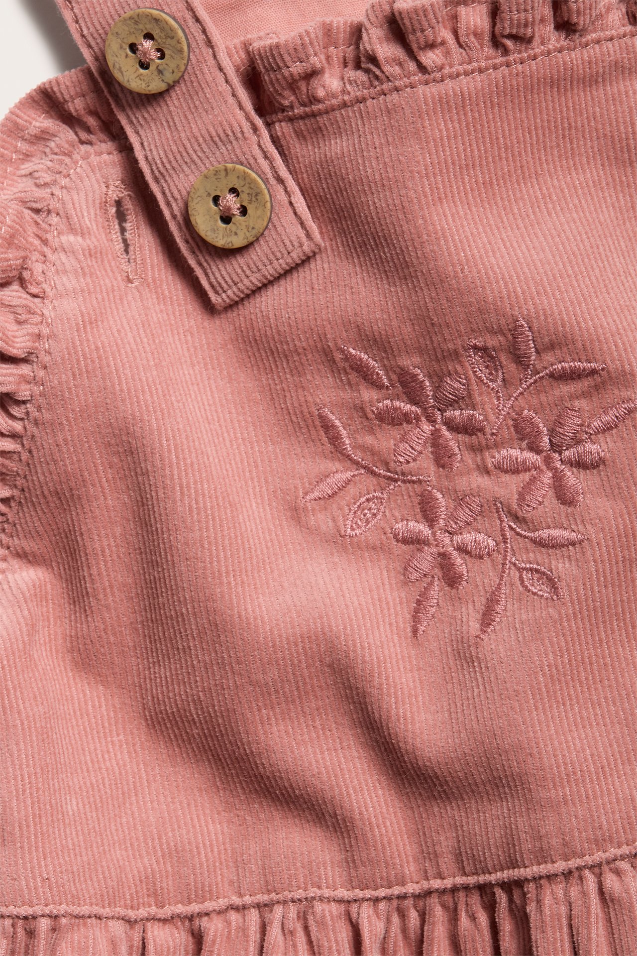 Latzkleid aus Cord - Rosa - 1