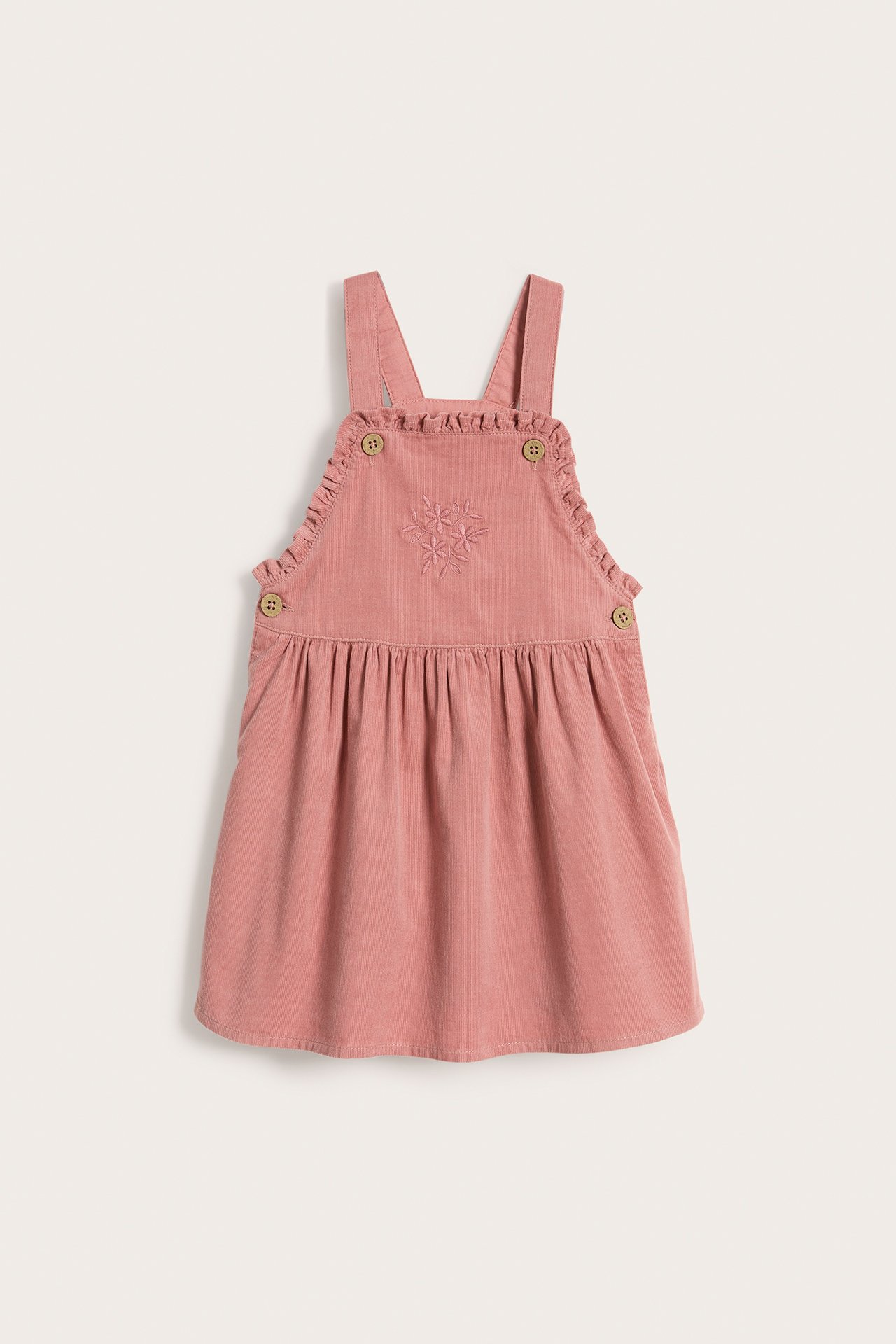 Latzkleid aus Cord - Rosa - 2