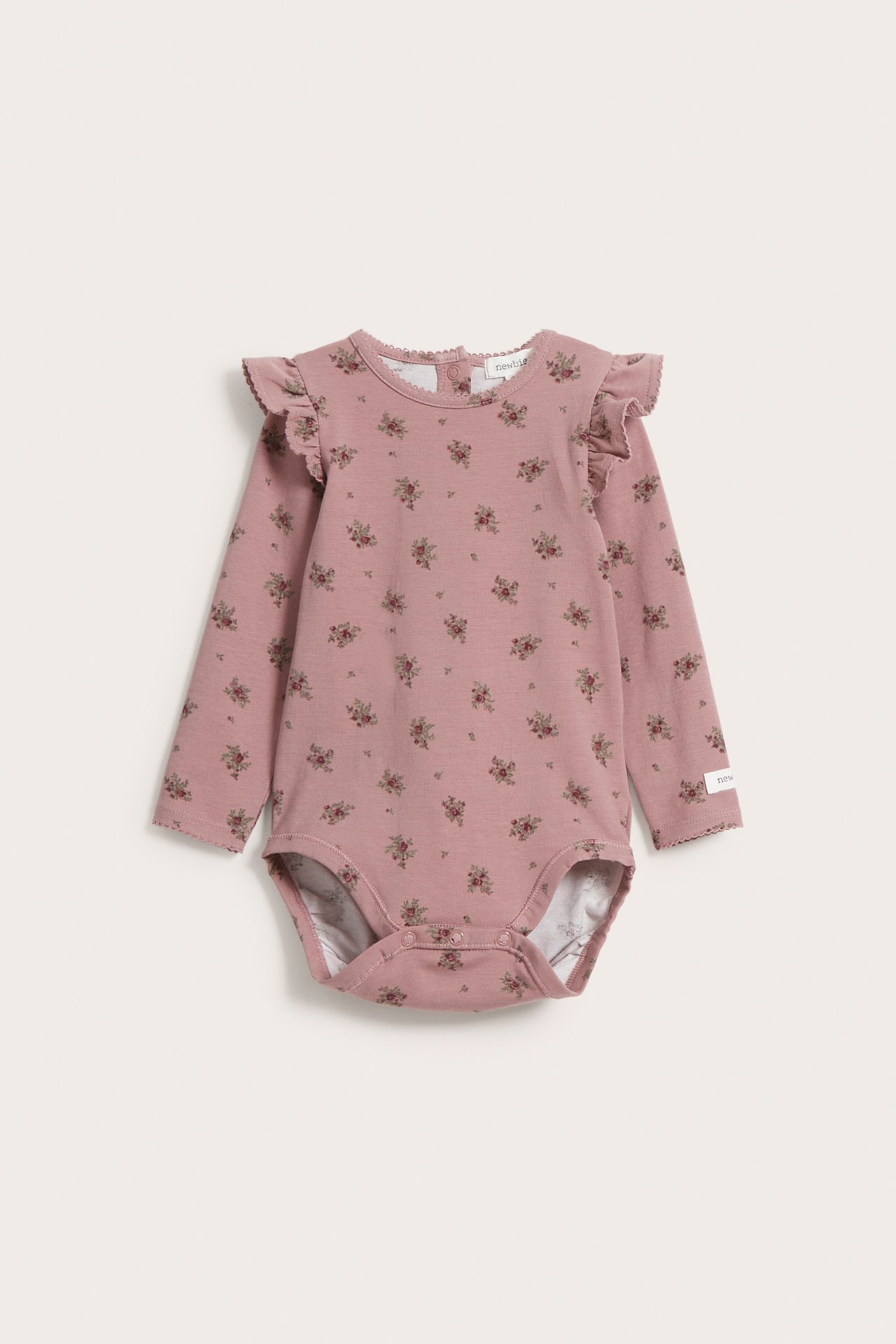 Floral jersey bodysuit - Dark pink - 2