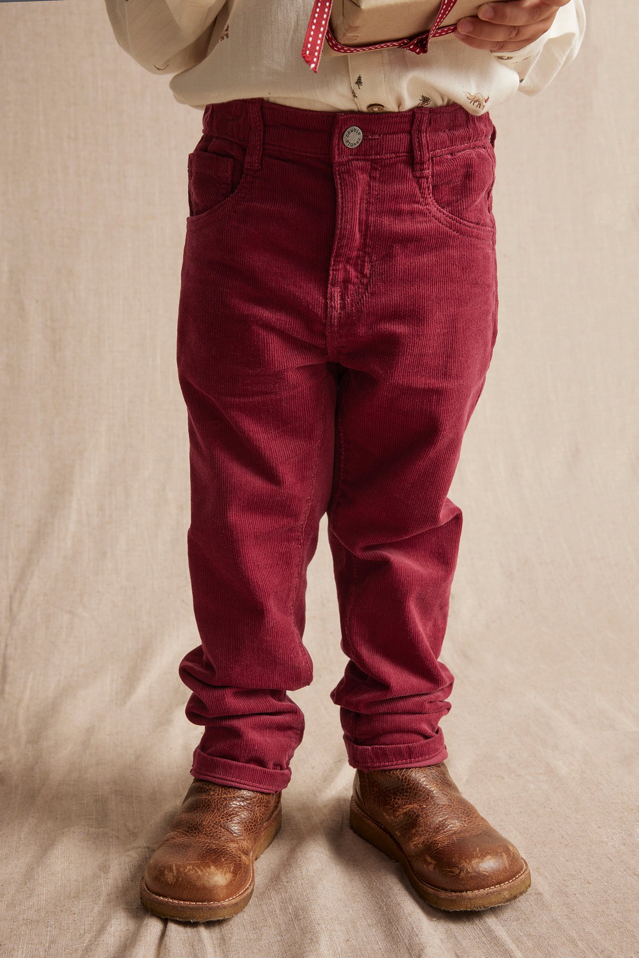 Pants in woven corduroy - Red - 2