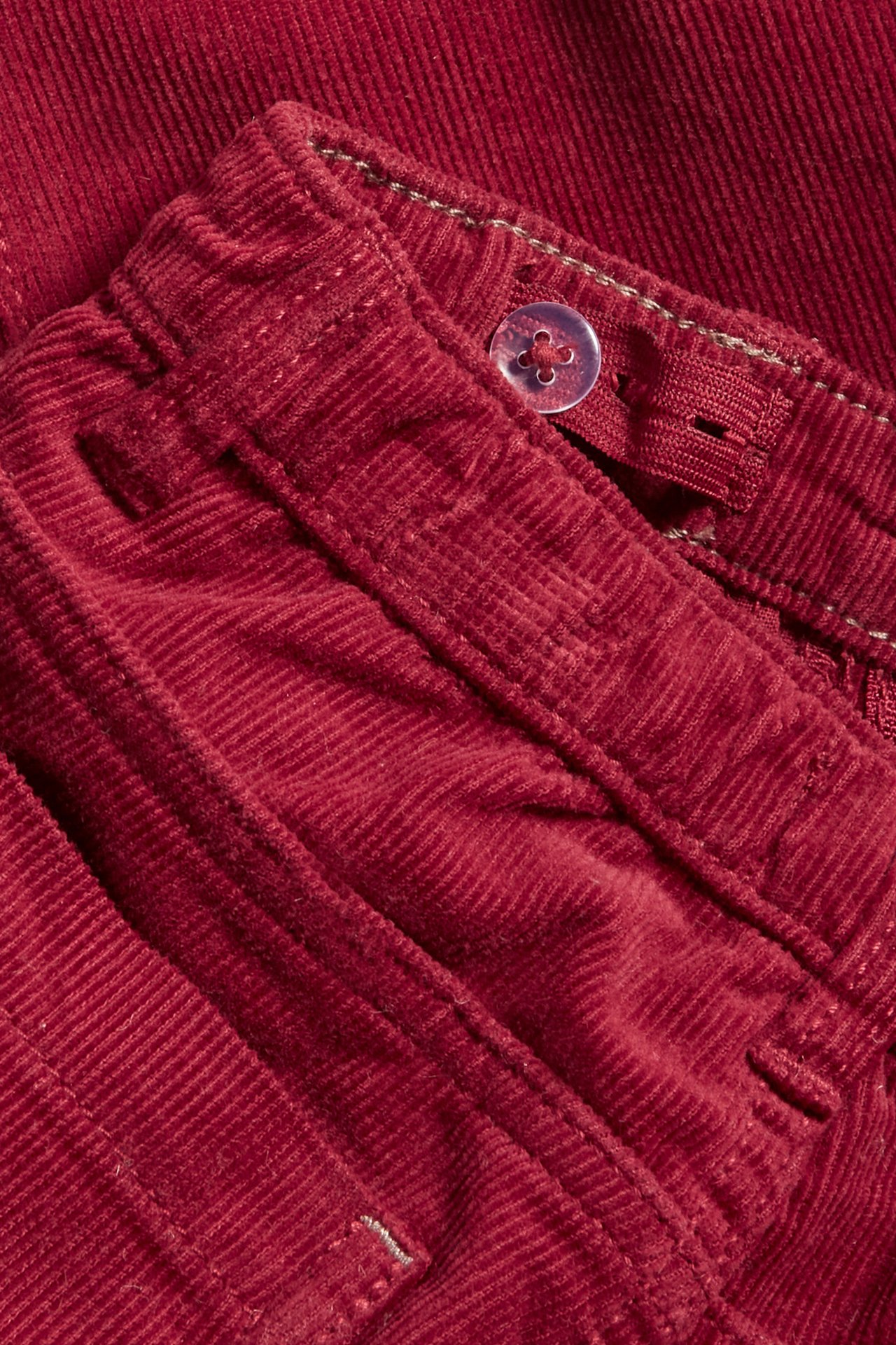 Pants in woven corduroy - Red - 4
