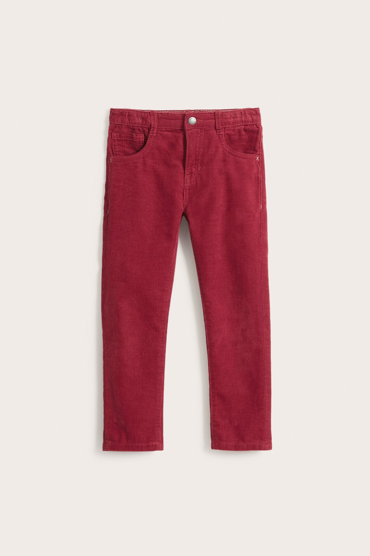 Pants in woven corduroy - Red - 5