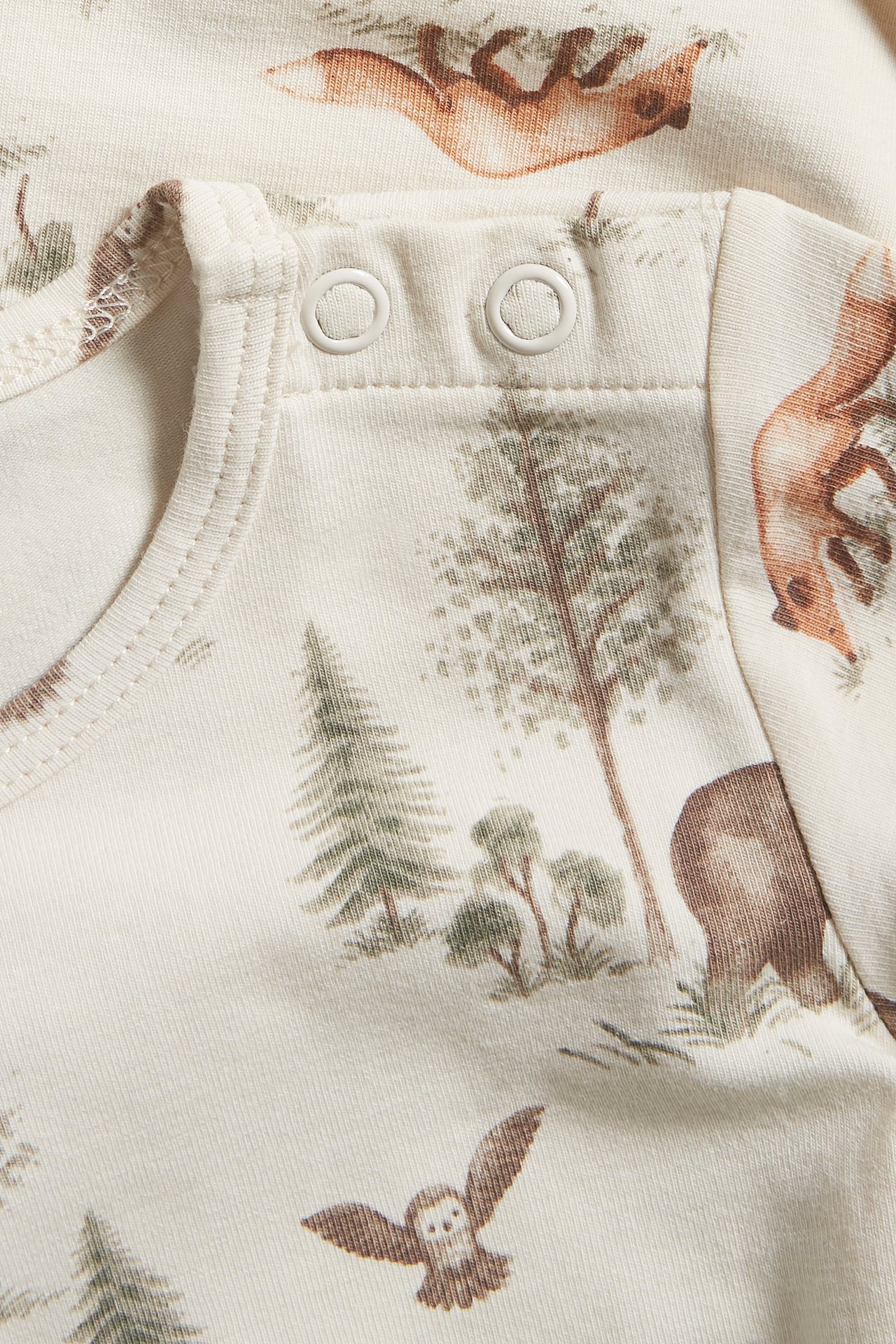 Woodland print bodysuit - Light beige - 1