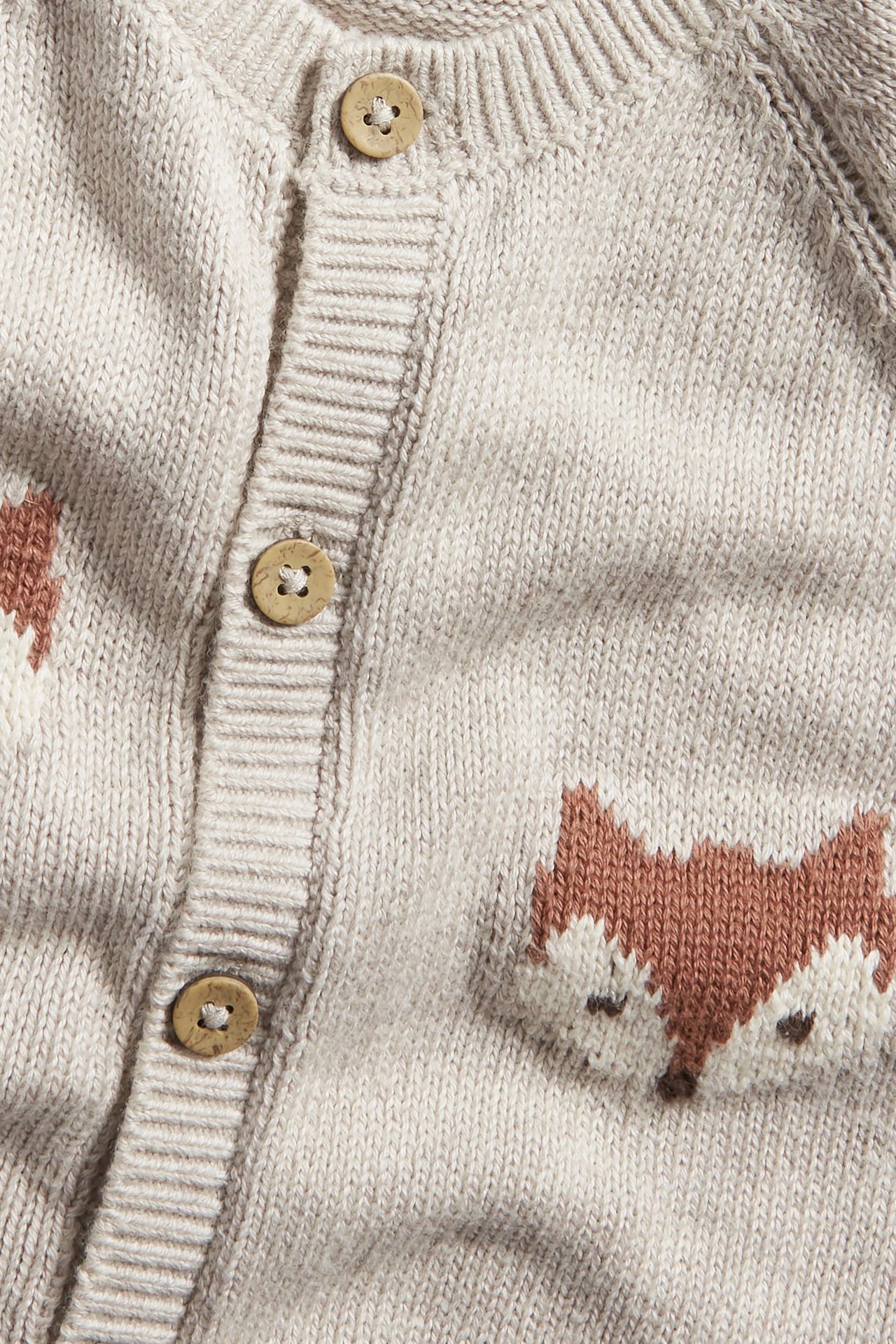 Jacquard-knit fox coverall