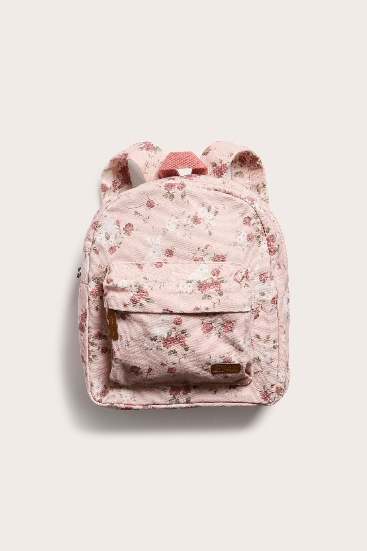 Floral cotton canvas backpack