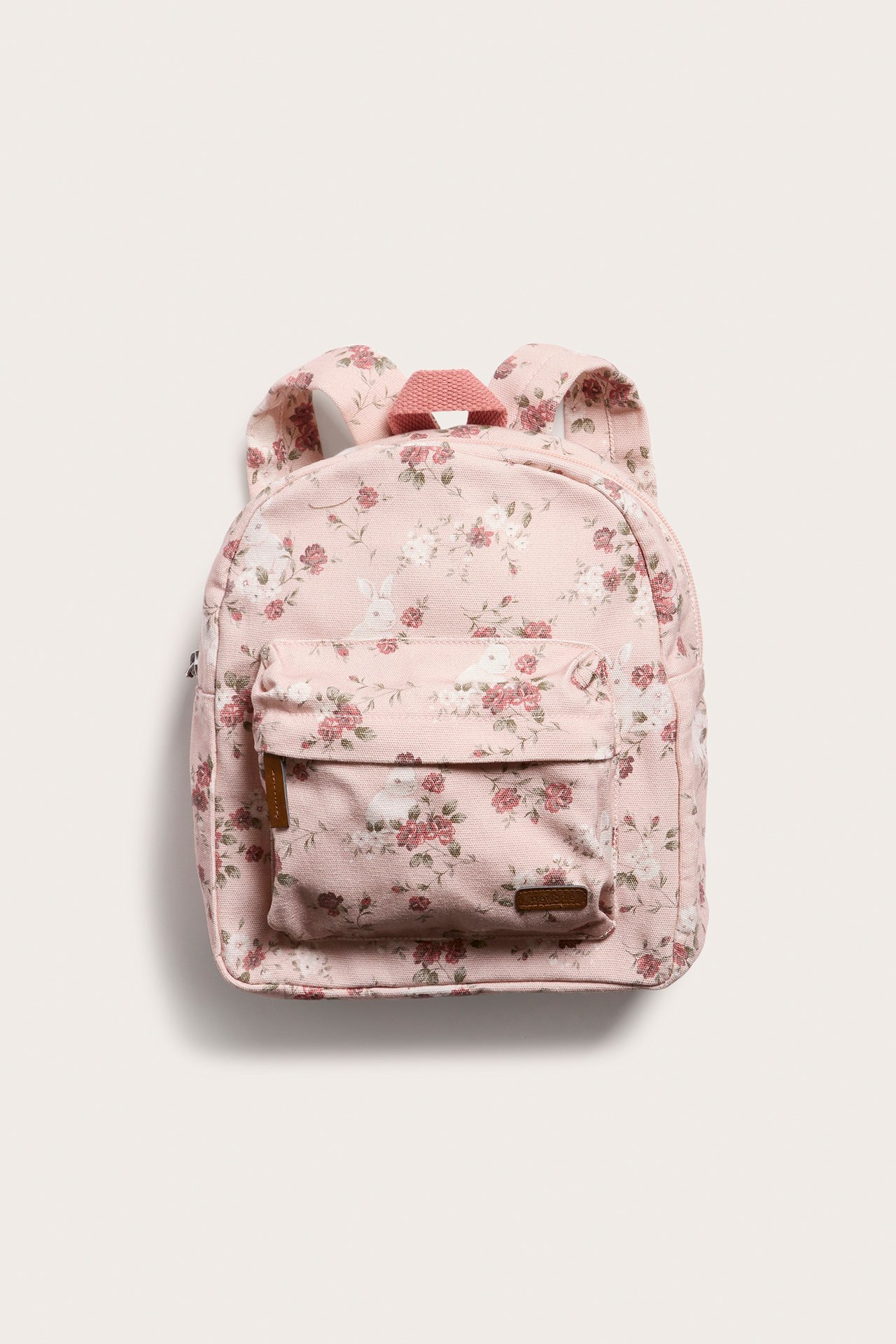 Floral cotton canvas backpack - Pink - 2