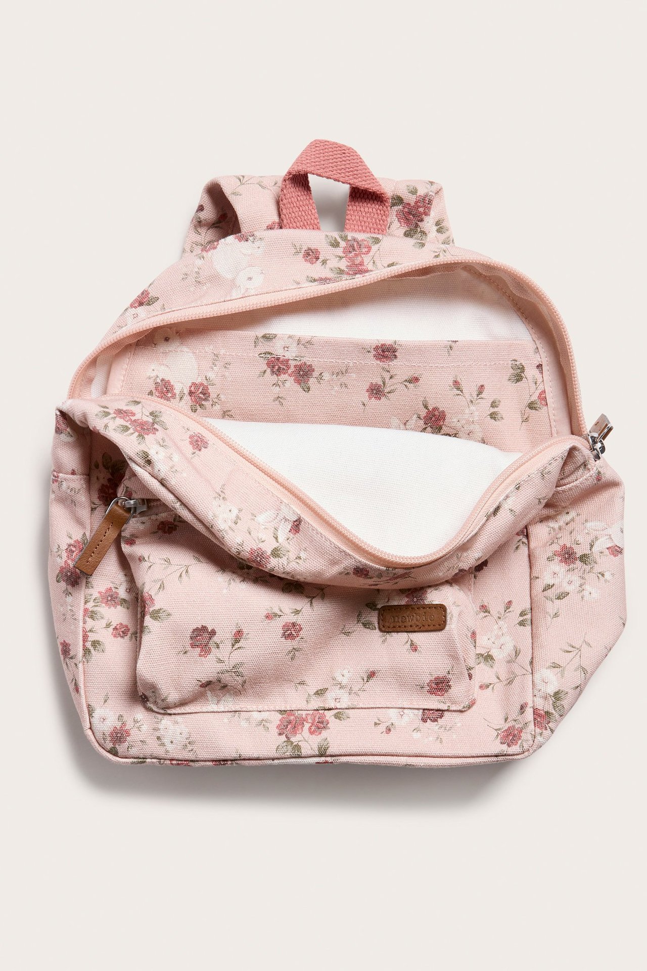 Floral cotton canvas backpack