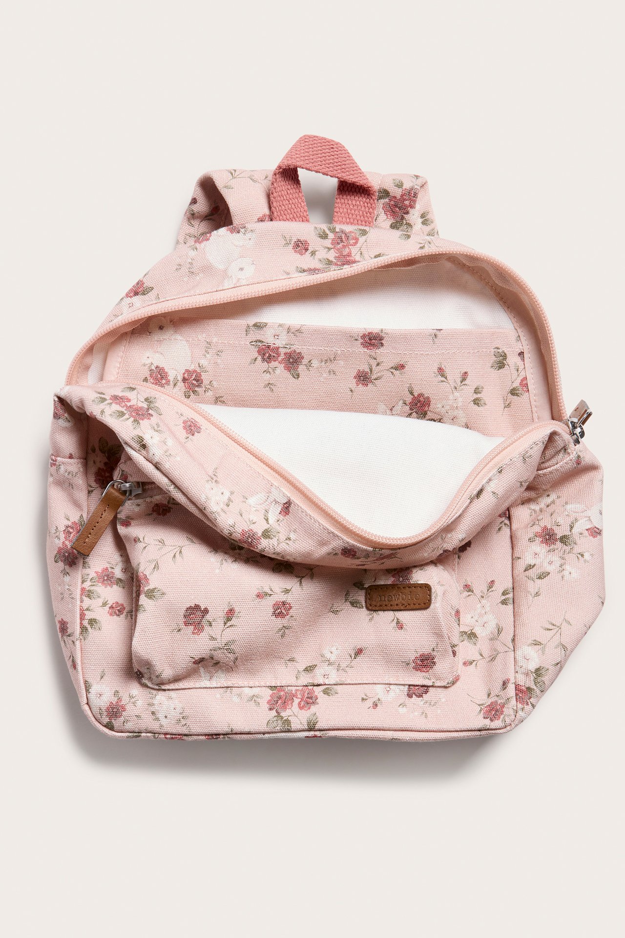 Floral cotton canvas backpack - Pink - 3