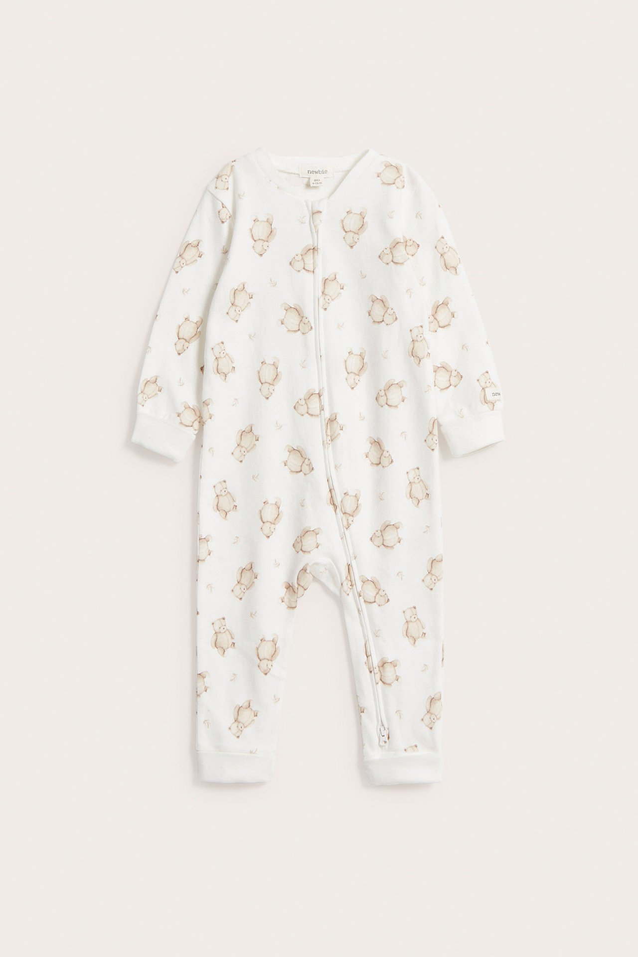 Teddy bear patterned sleepsuit