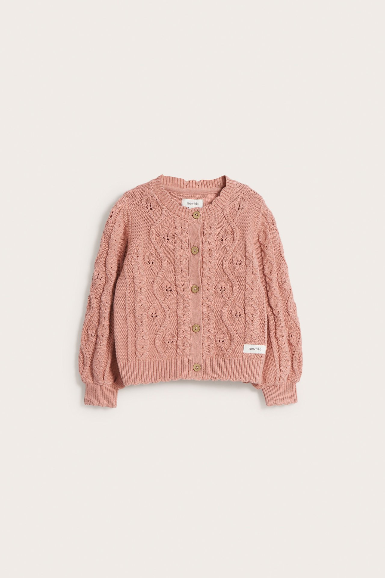 Cable-knit cardigan - Pink - 2