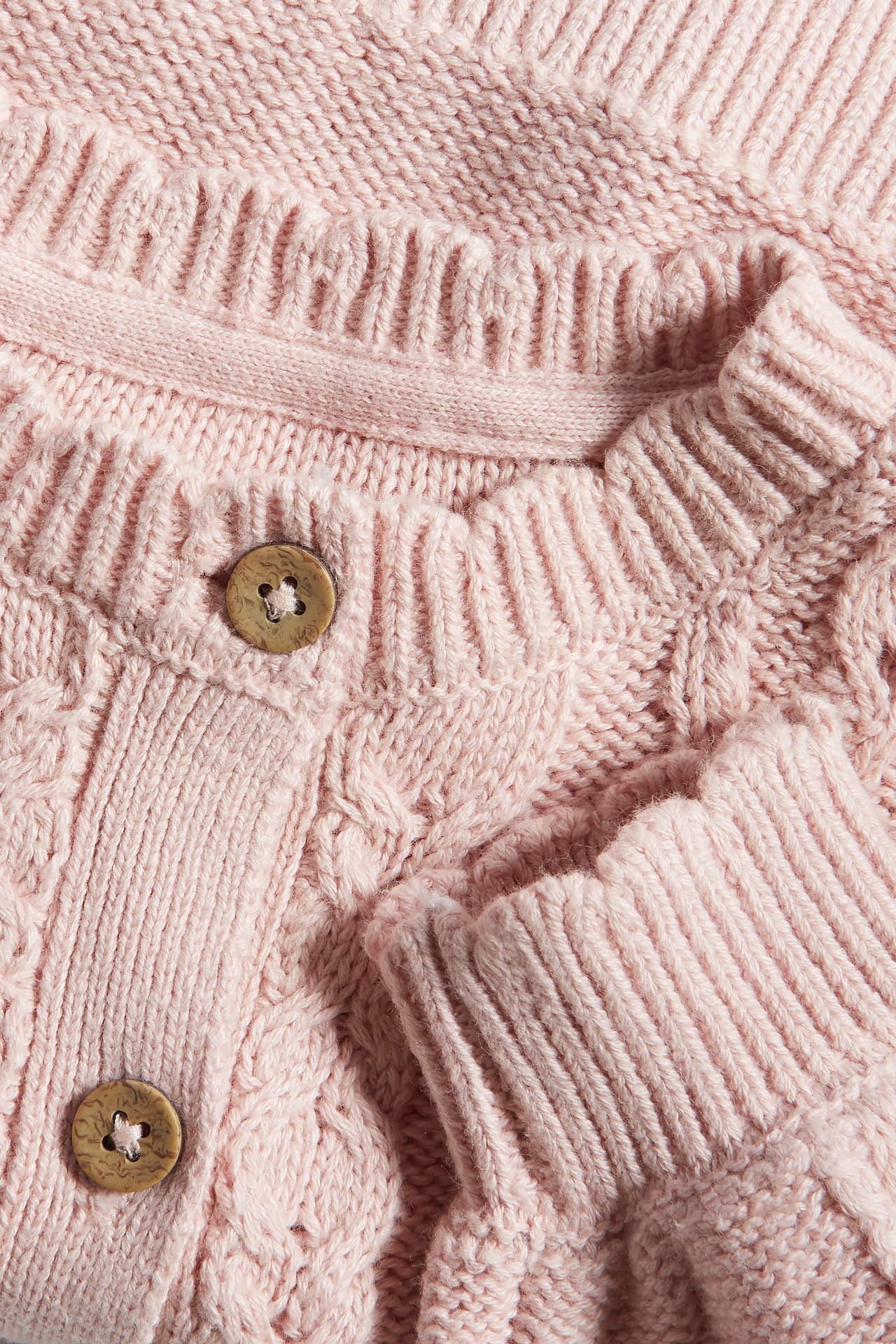 Patterned knit cardigan - Light pink - 1