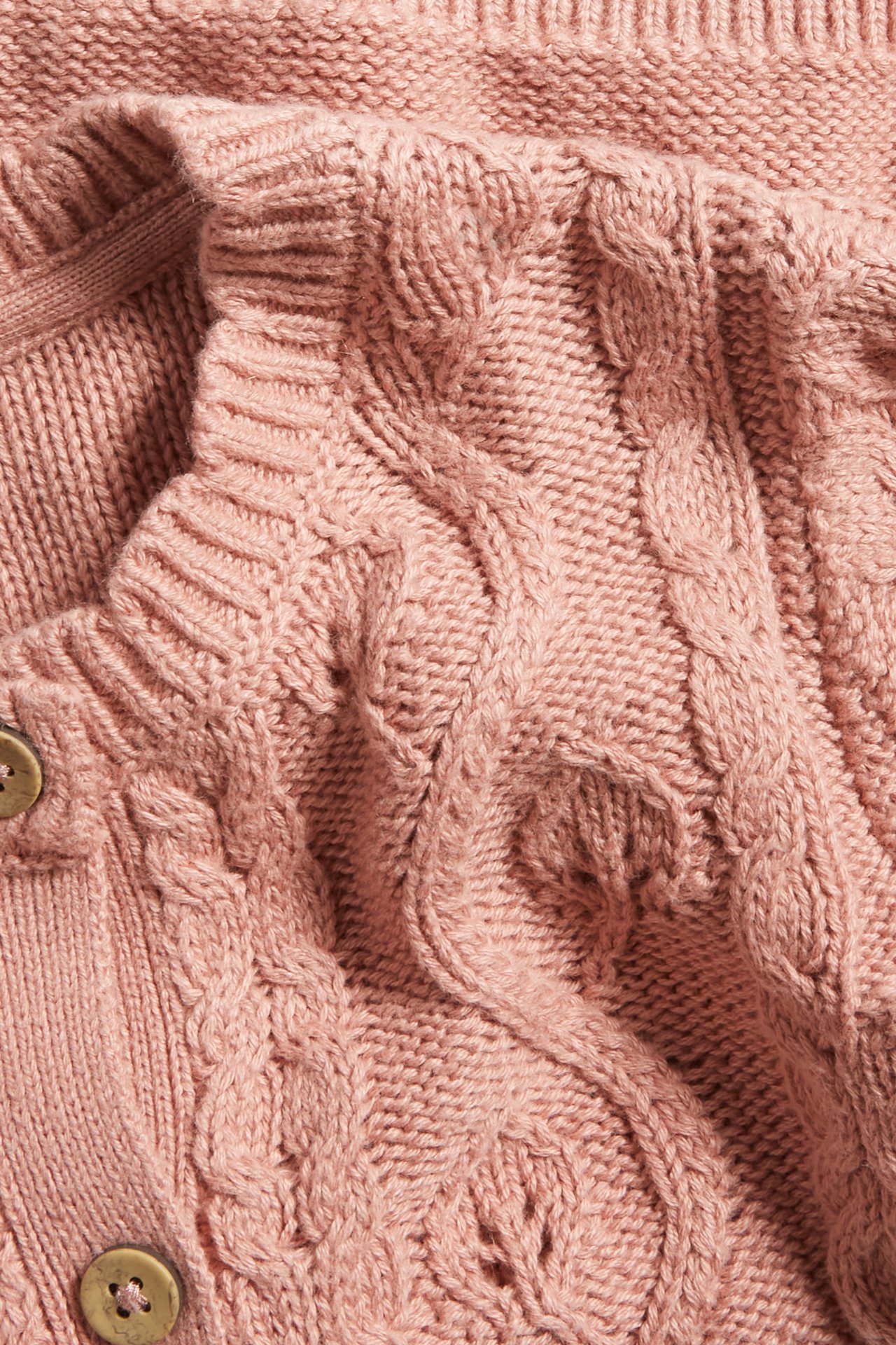 Cable-knit cardigan - Pink - 2