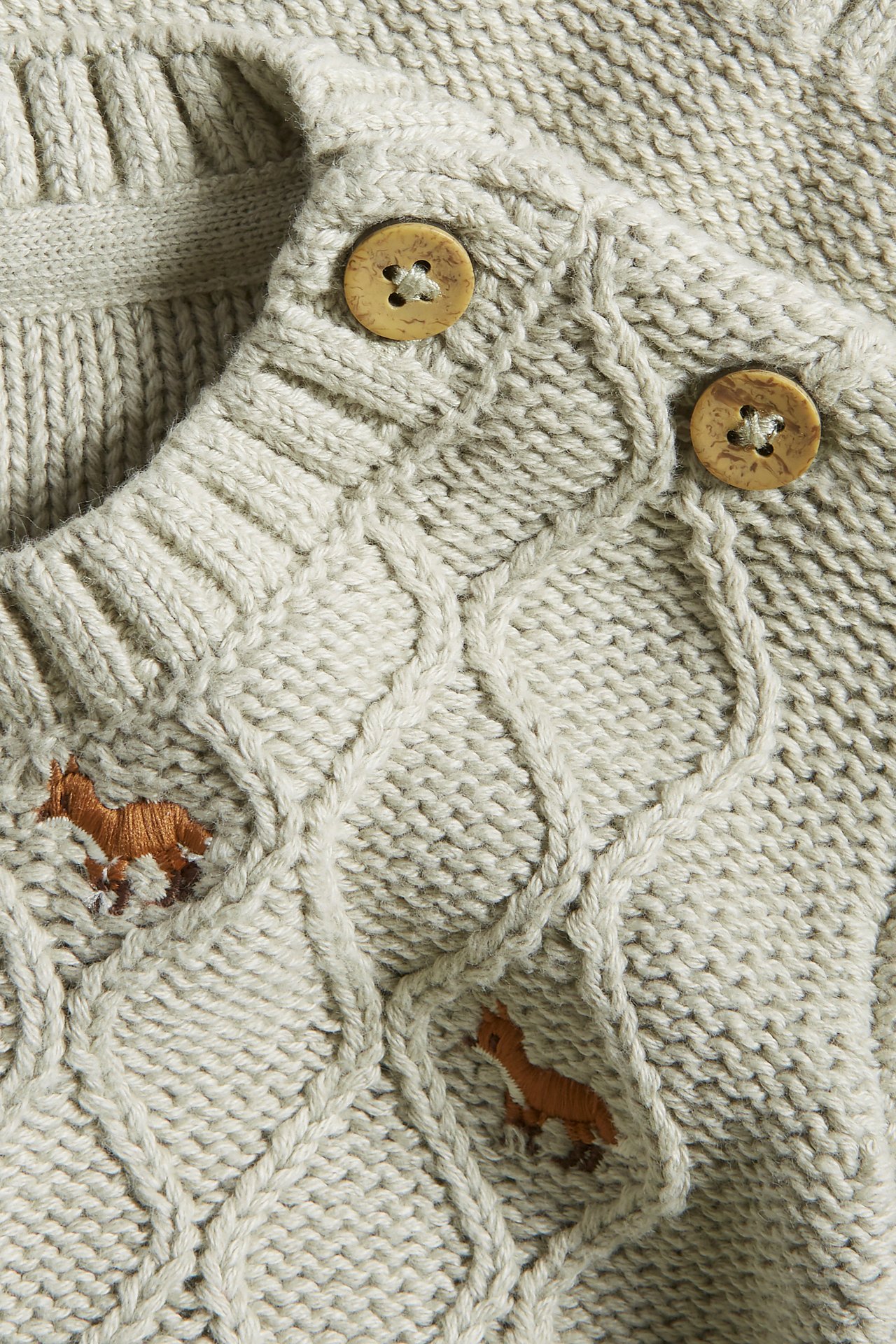 Fox knitted sweater - Light green - 1