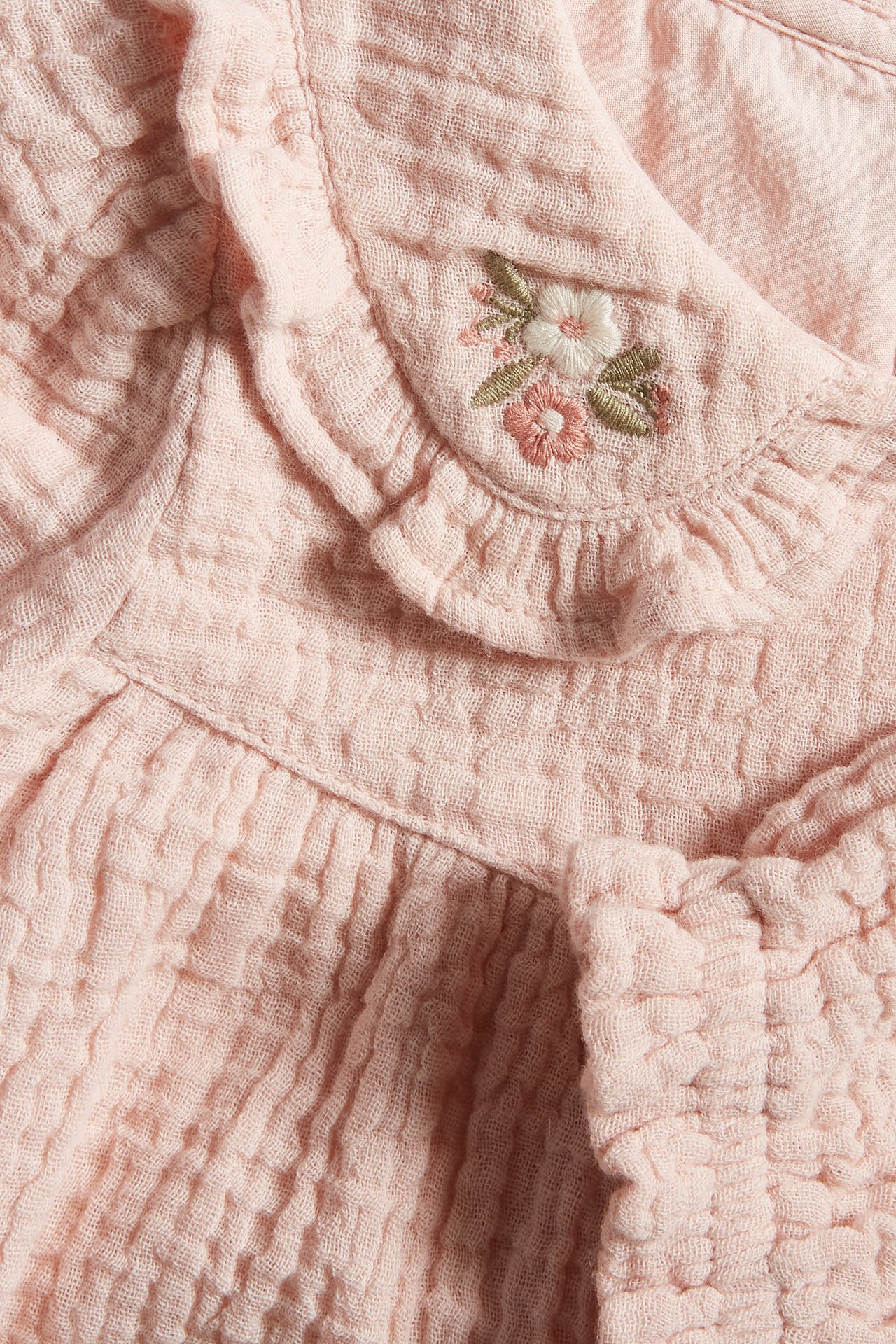 Crepe blouse with collar - Light pink - 1