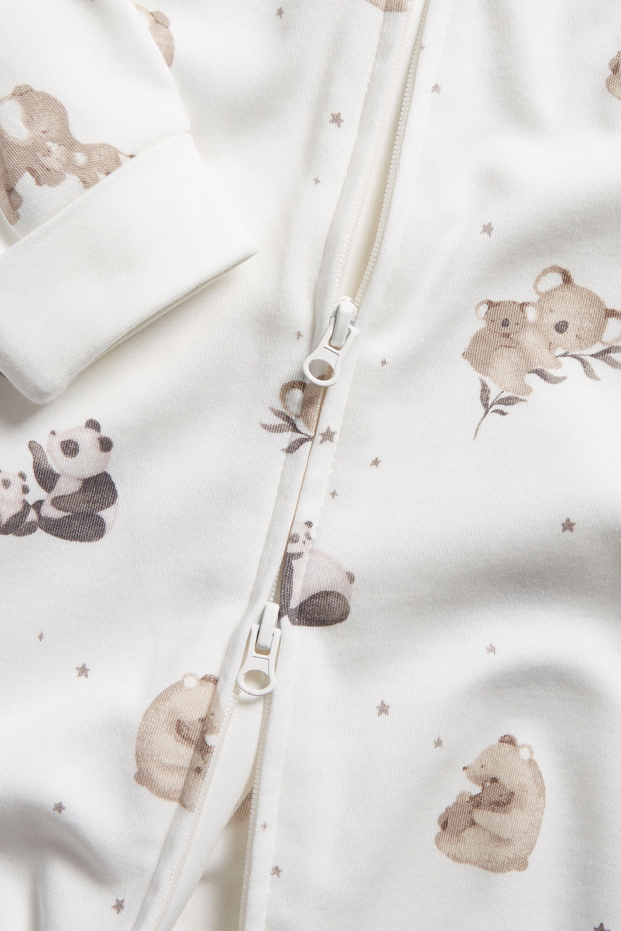 Baby pajamas with animal pattern