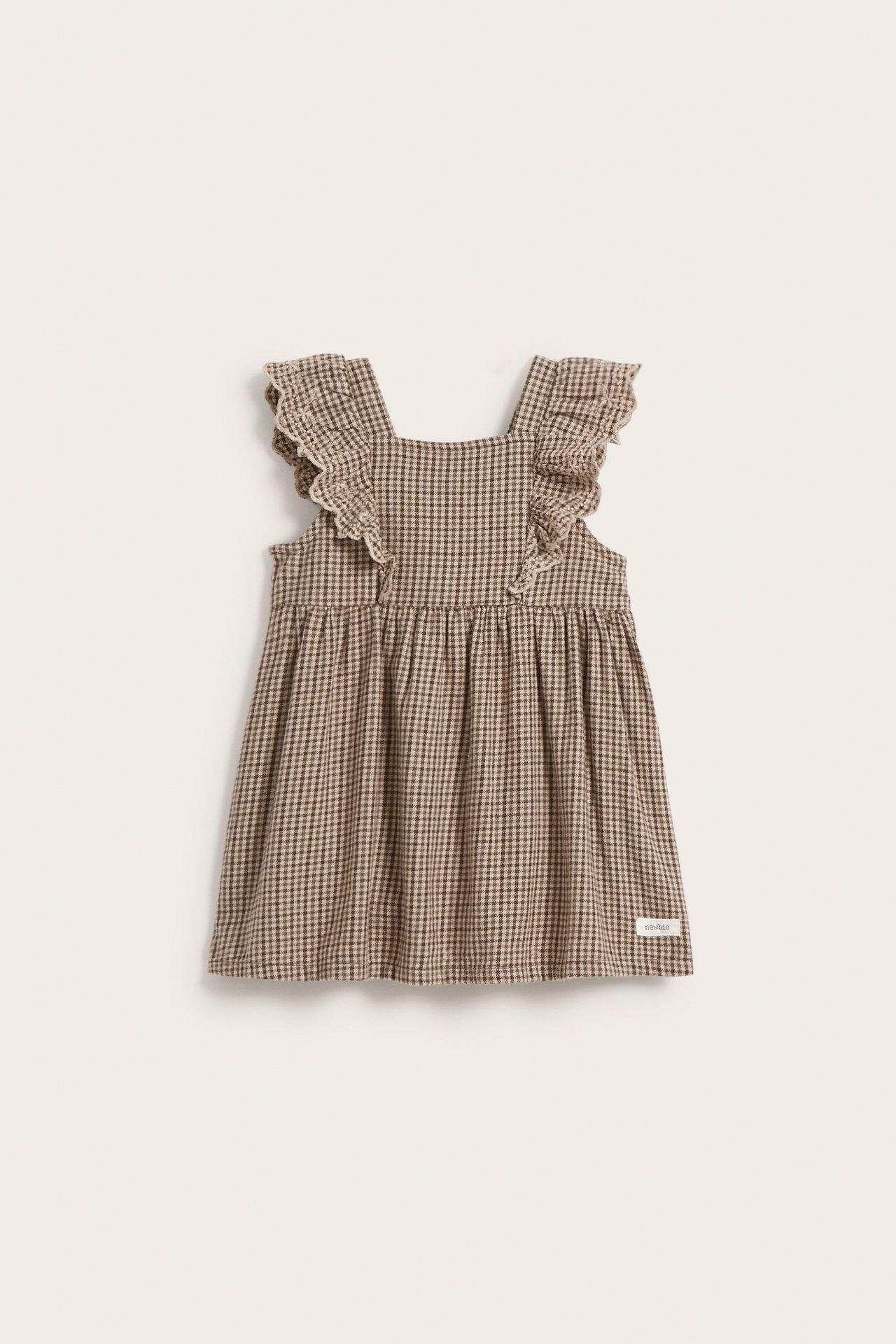 Kariertes Kleid - Braun - 2