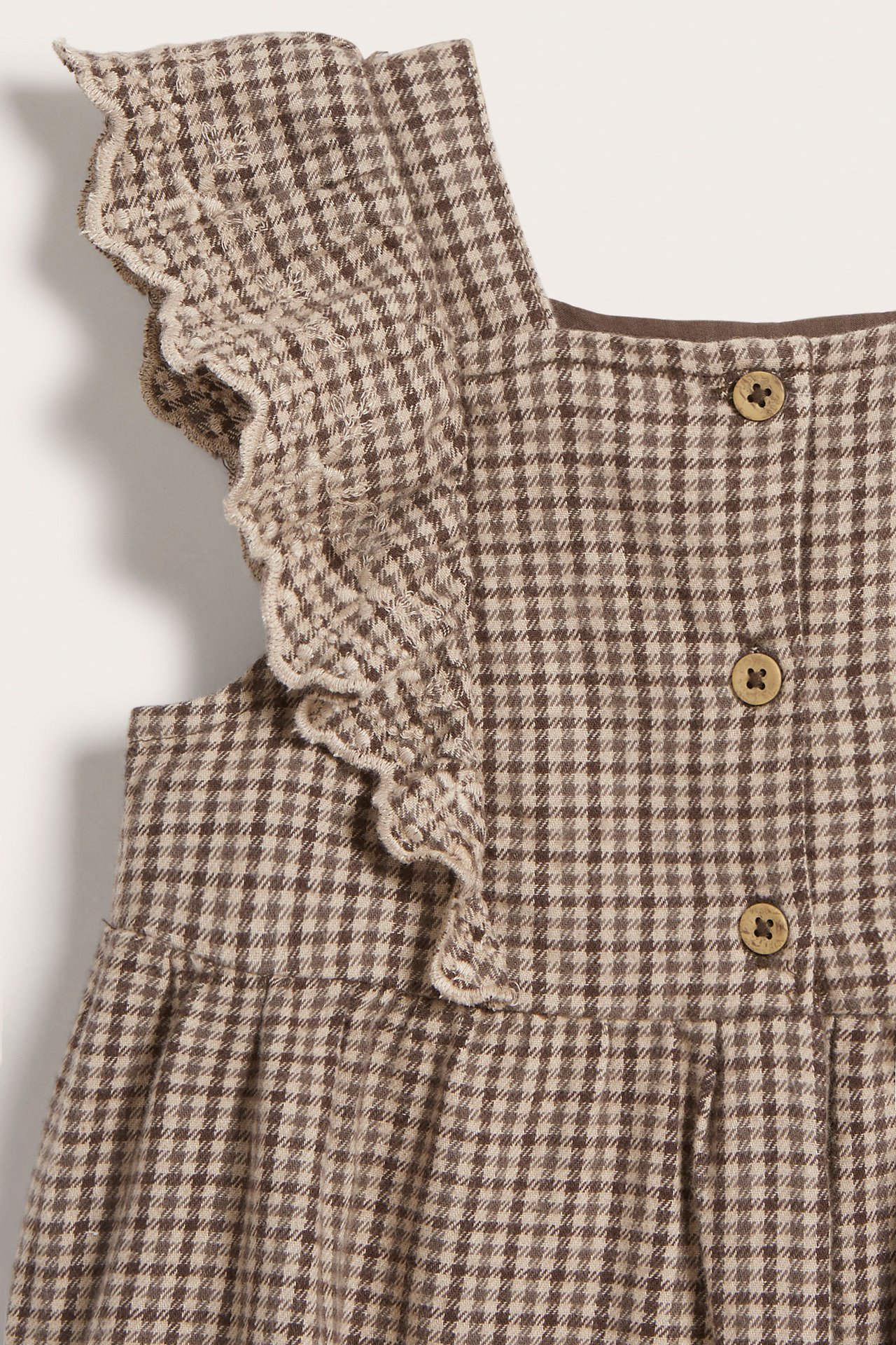 Kariertes Kleid - Braun - 3
