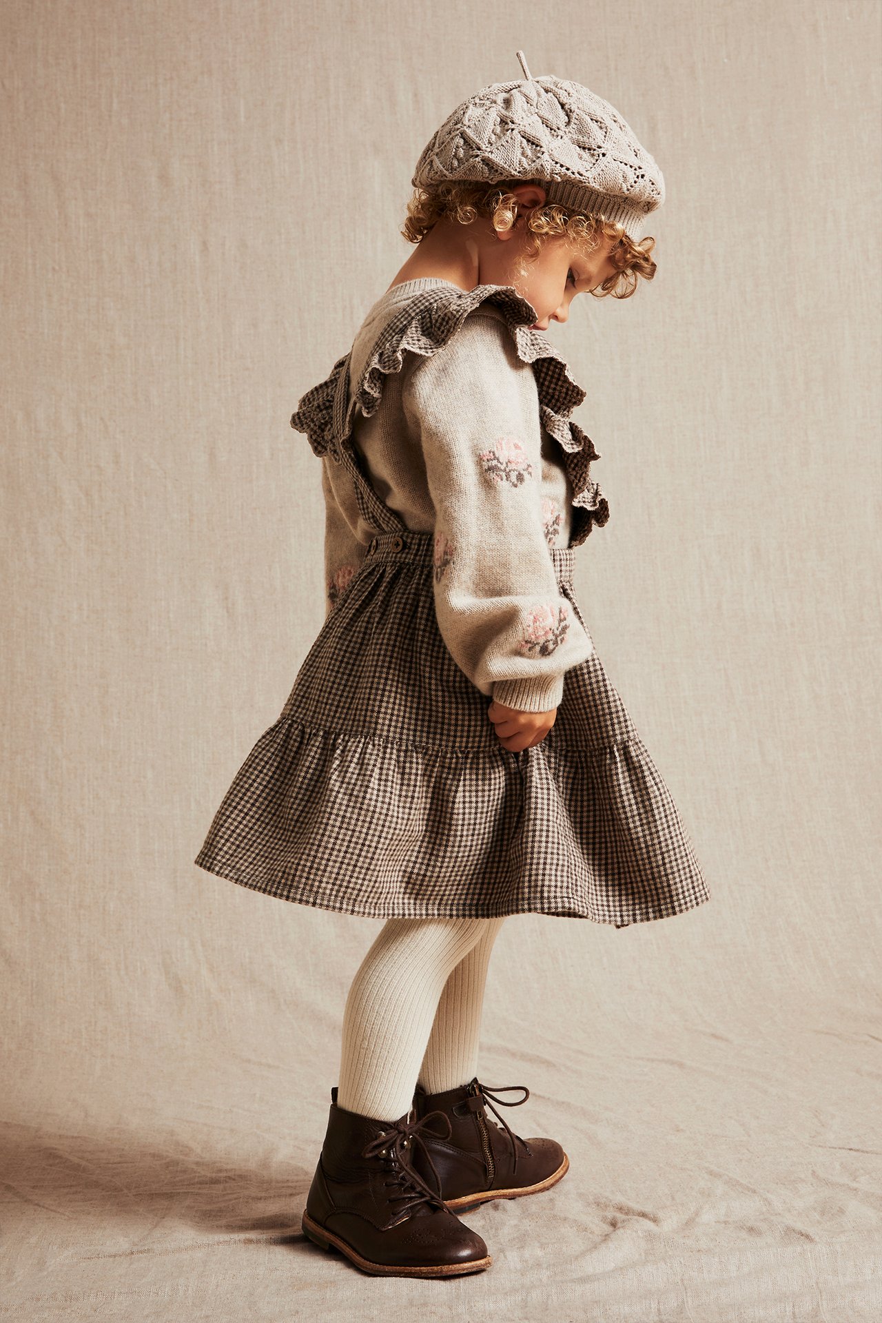 Checked dress - Brown - 2