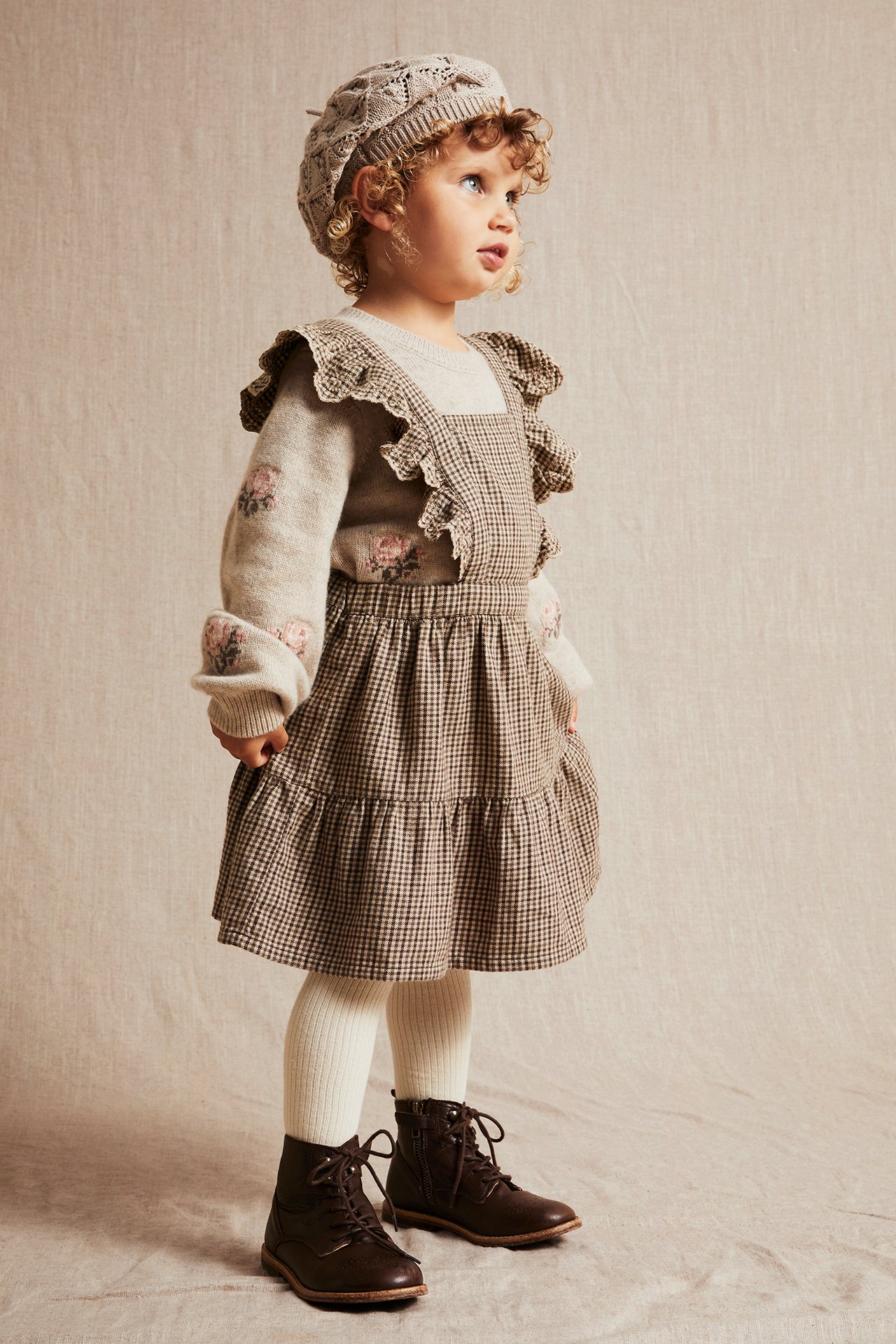 Checked dress - Brown - 3