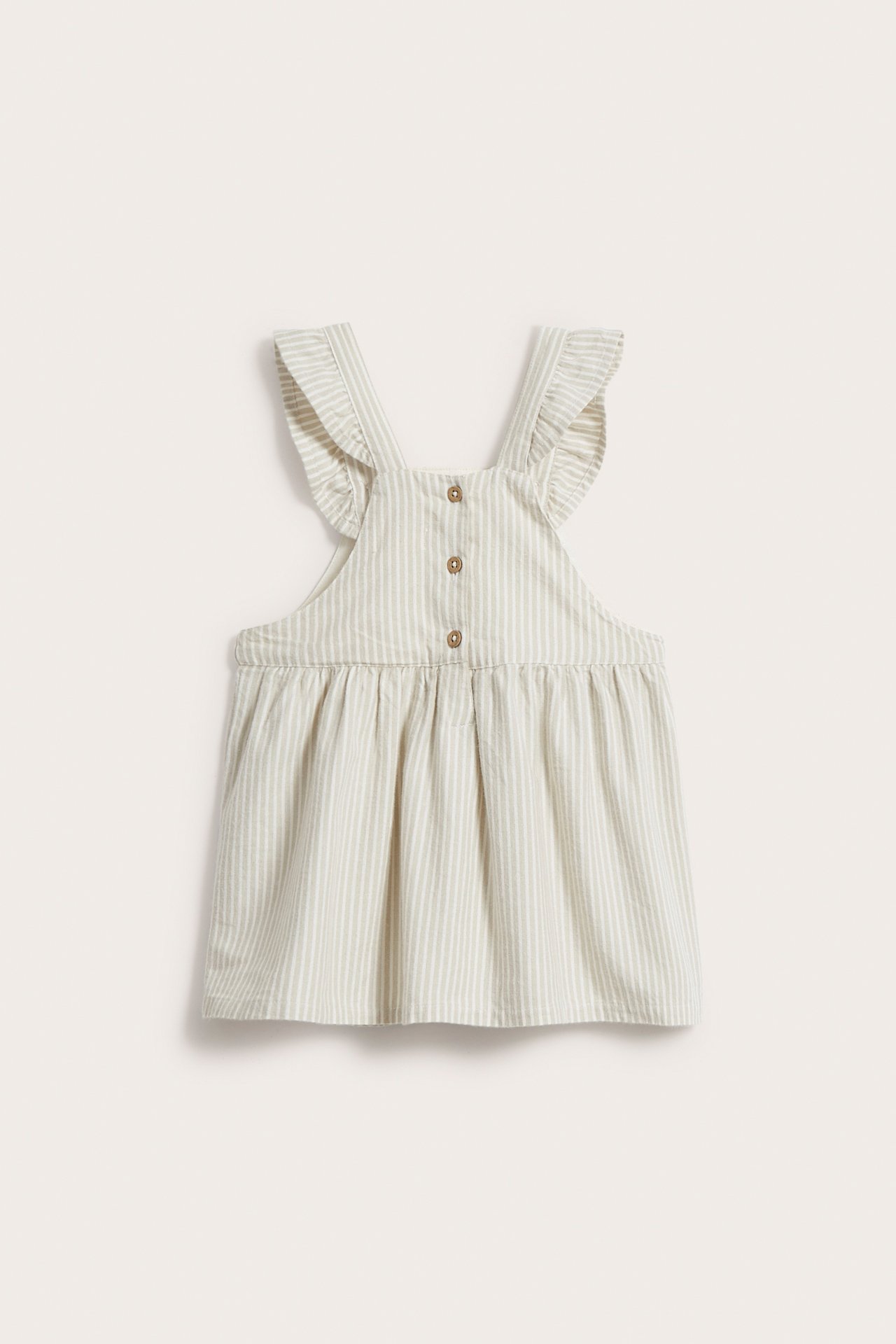 Striped pinafore dress