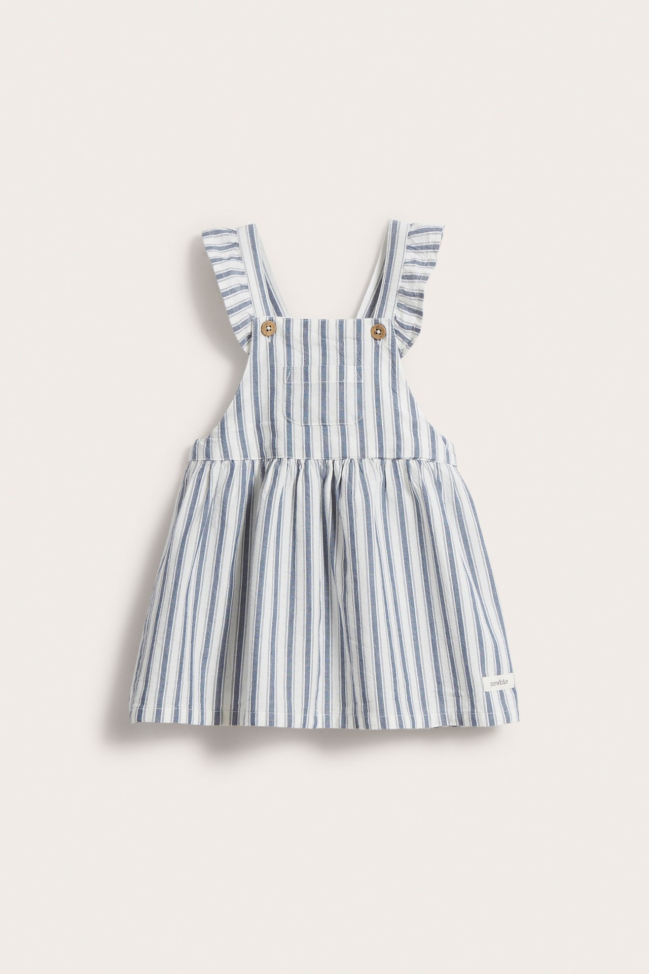 Striped pinafore dress - Blue - 1