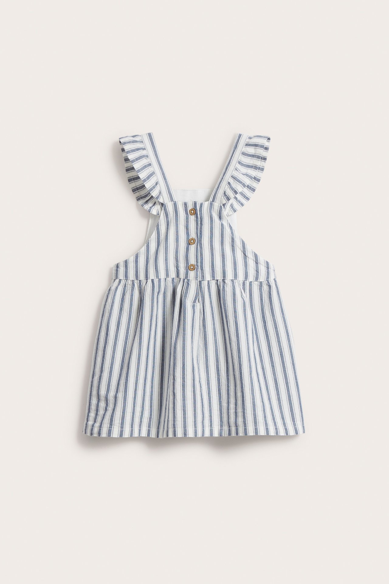 Striped pinafore dress - Blue - 3