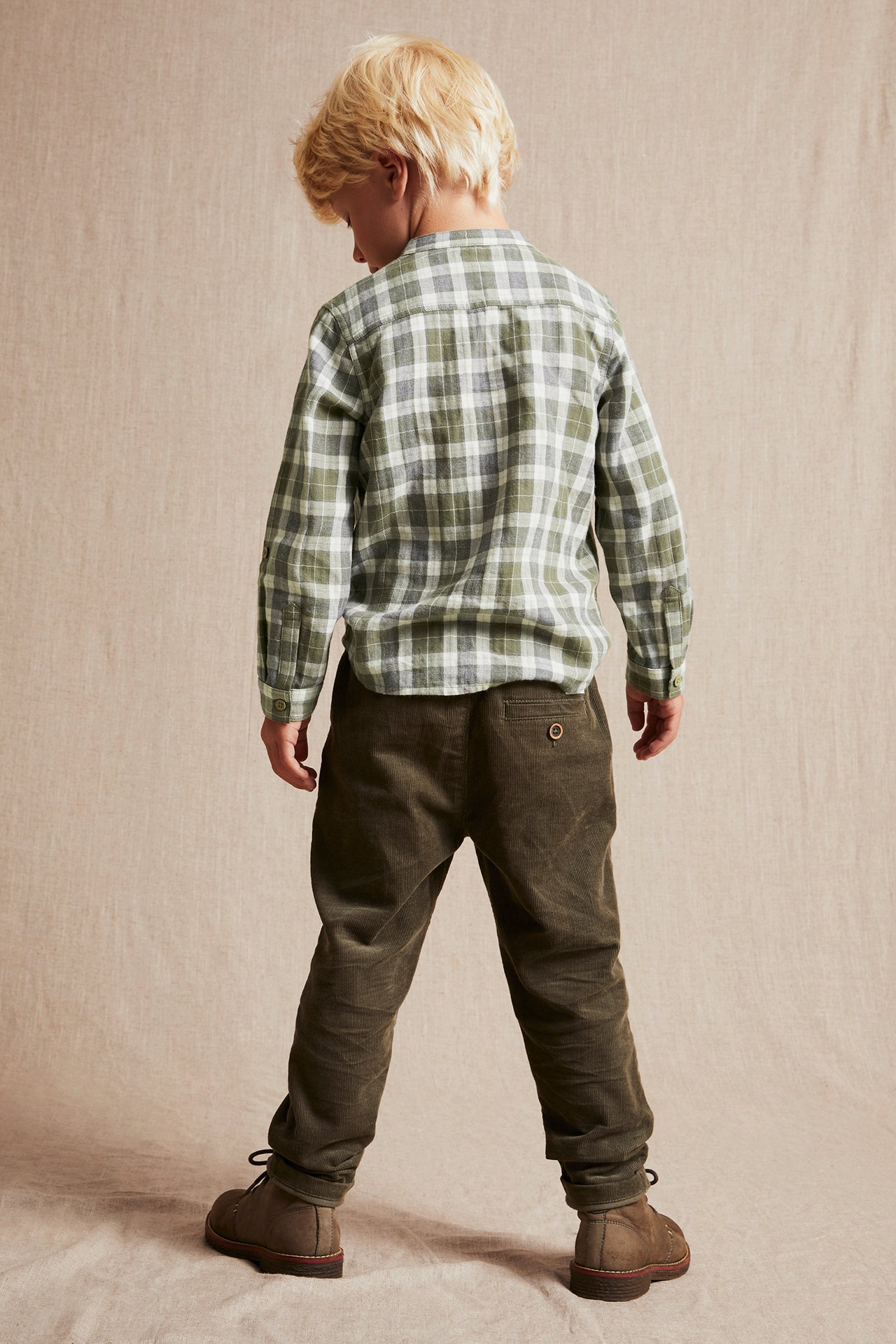 Checked shirt - Khaki green - 4