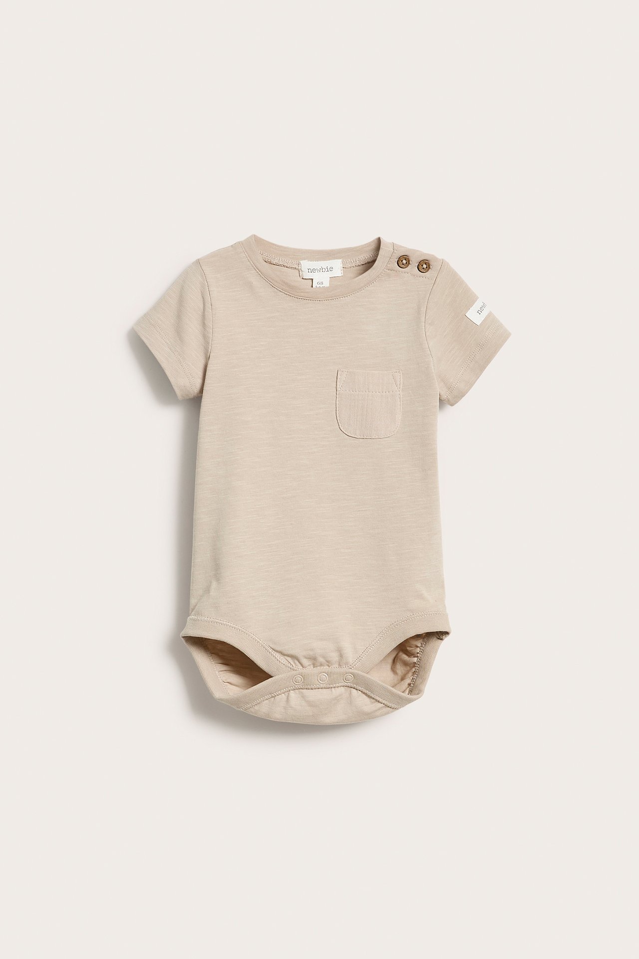 Body aus strukturiertem Strick - Beige - 2