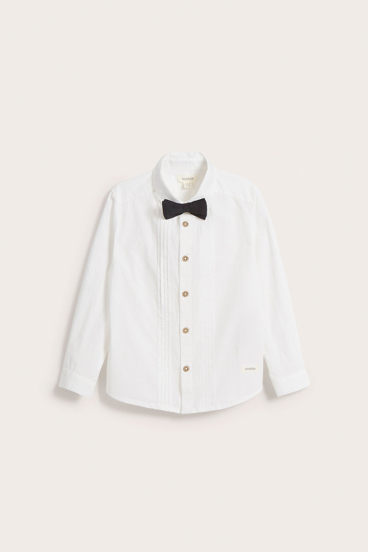 Tuxedo bow tie shirt - Off-white - 2