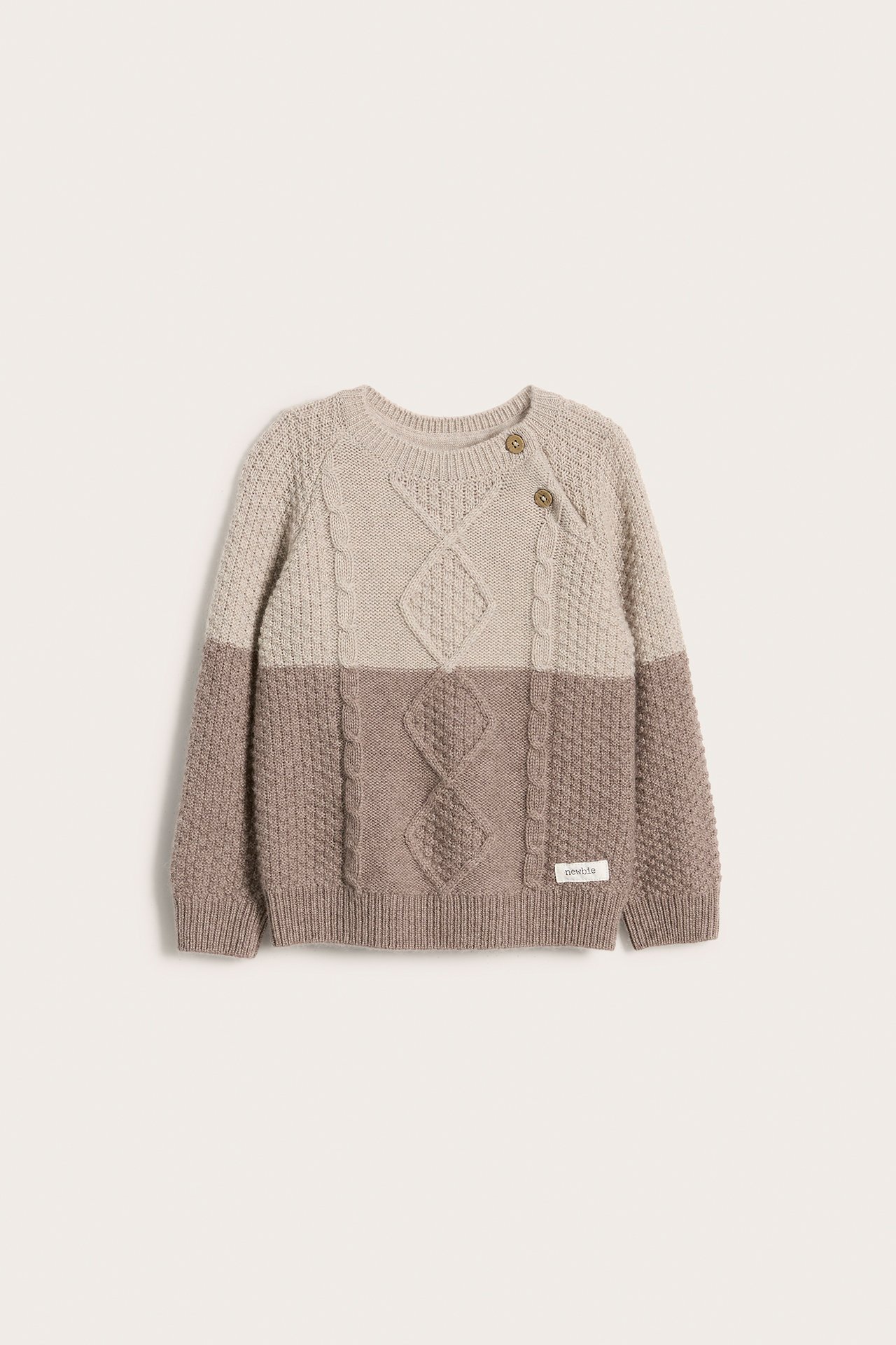 Cable-knit wool sweater