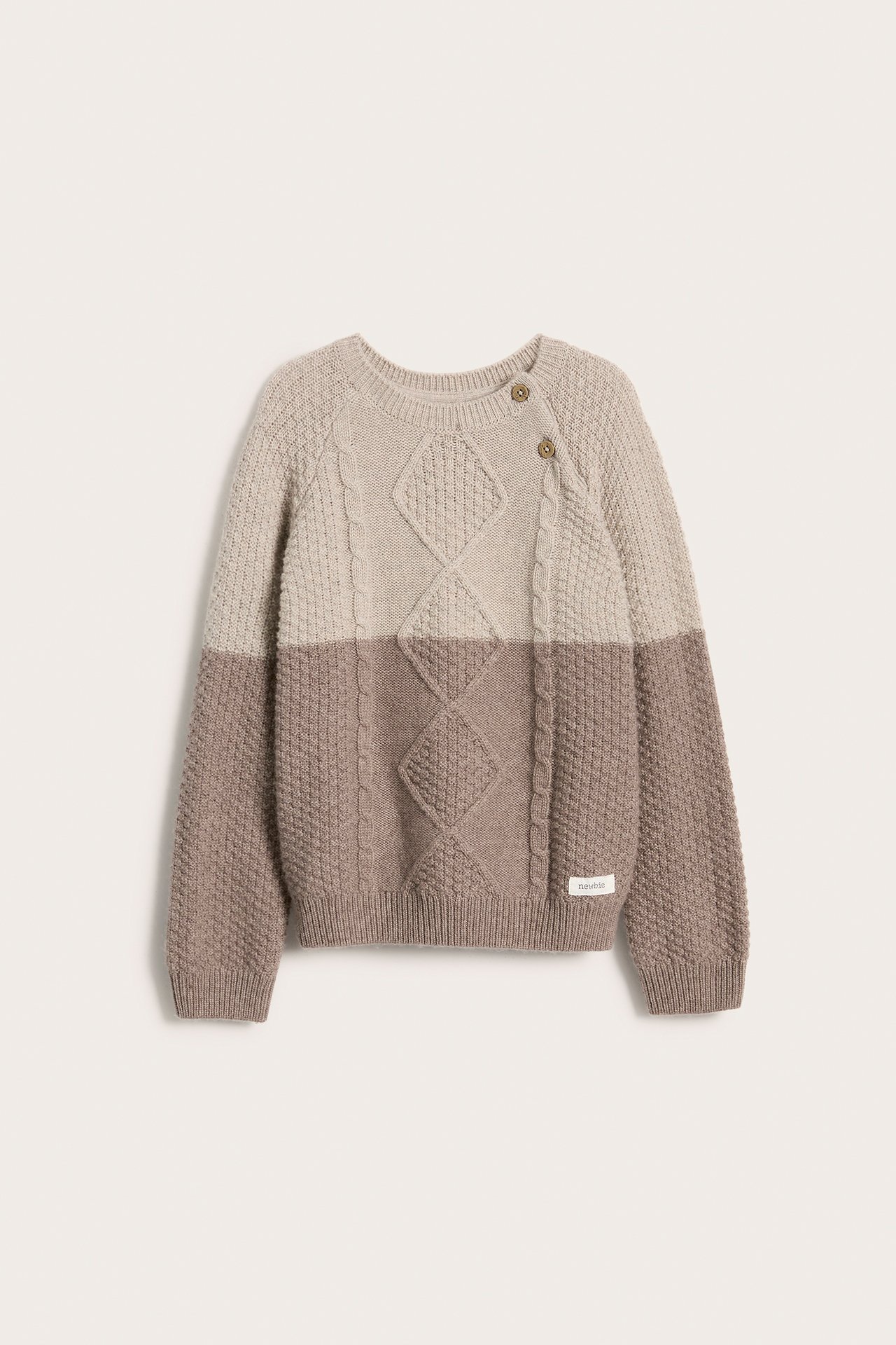 Cable-knit wool sweater