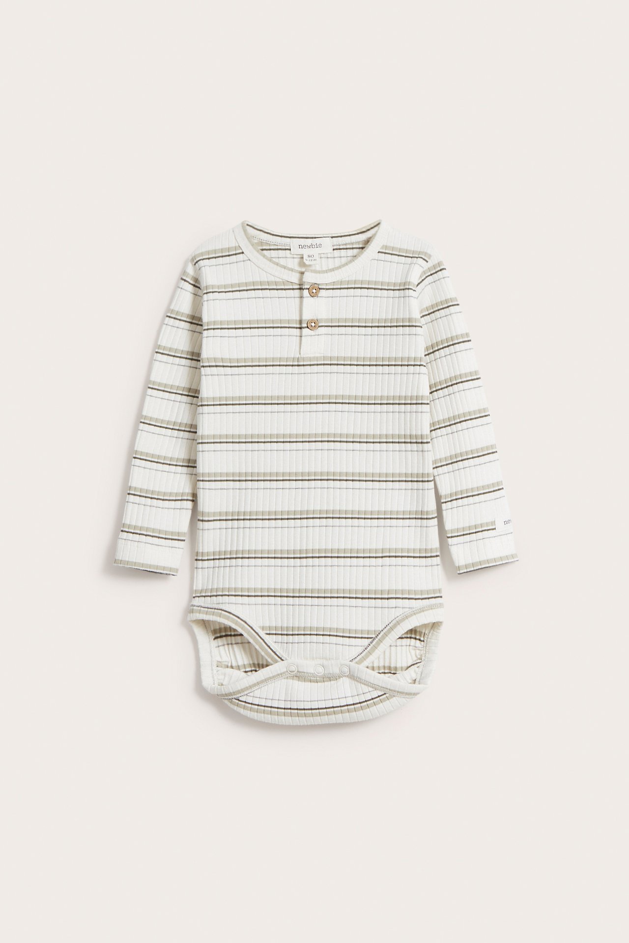 Striped ribbed body - Light green - 2